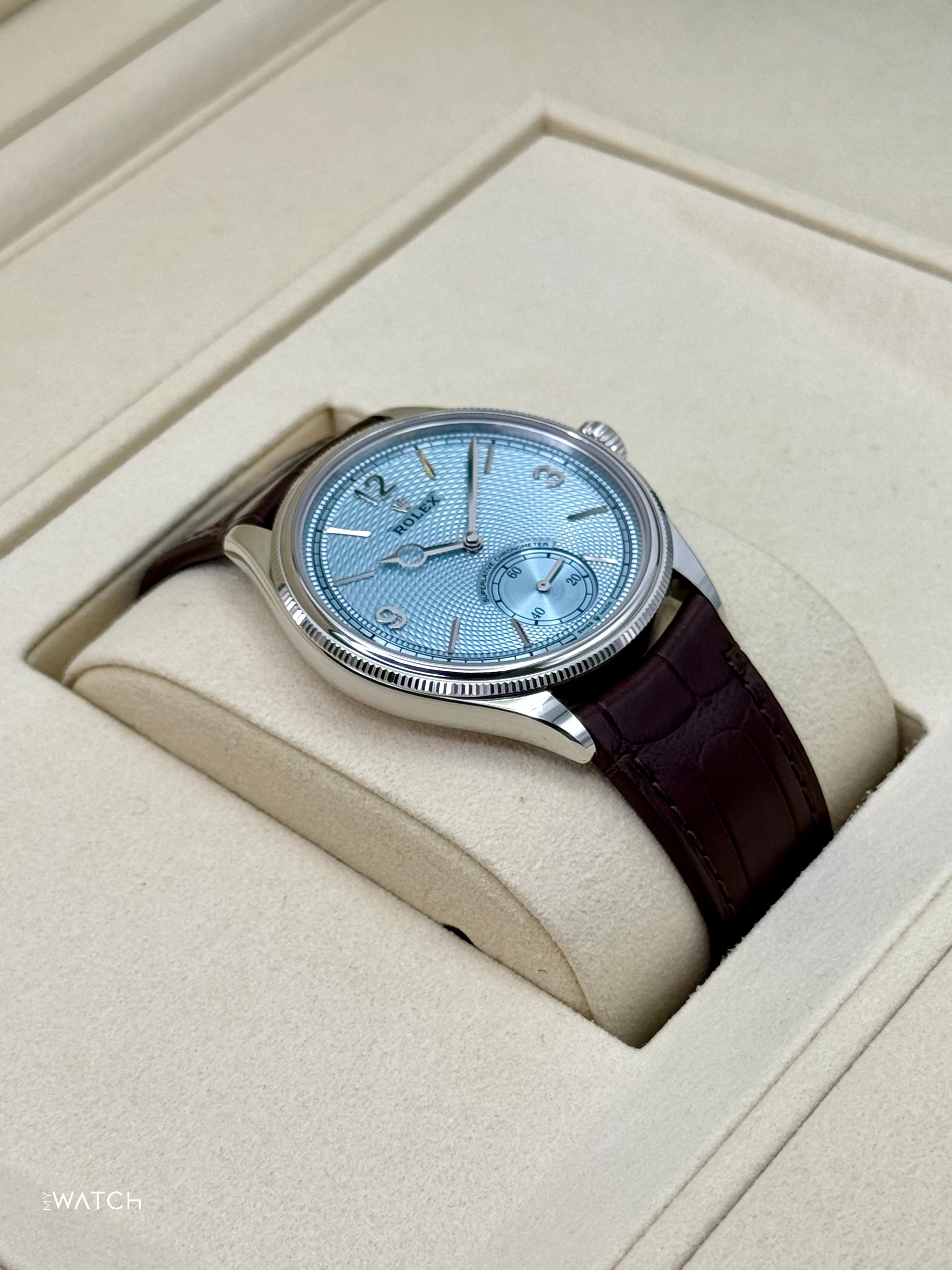 NEW 2025 Rolex 1908 39mm 52506 Platinum Ice Blue Dial - Image 6