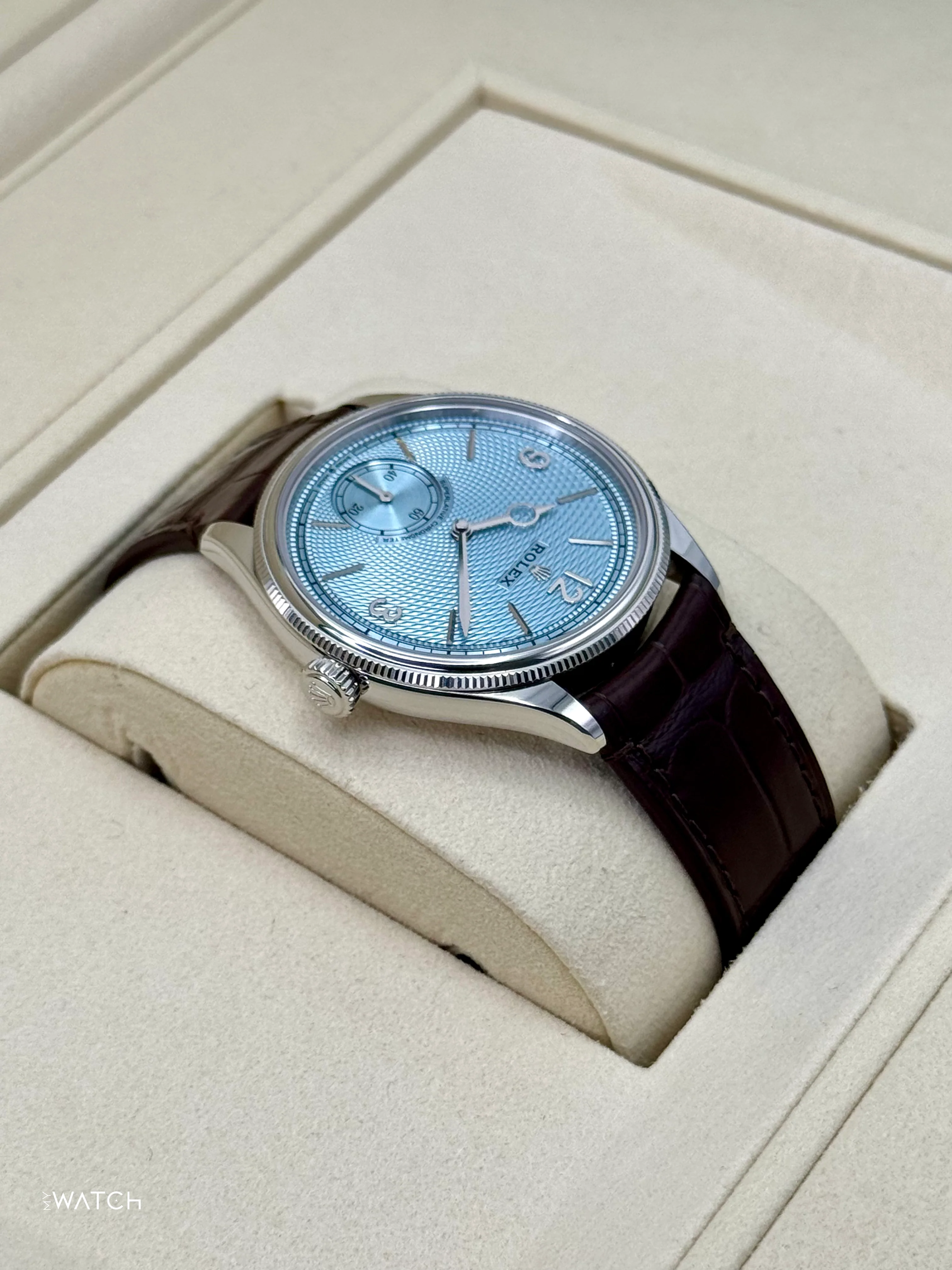 NEW 2025 Rolex 1908 39mm 52506 Platinum Ice Blue Dial - Image 8
