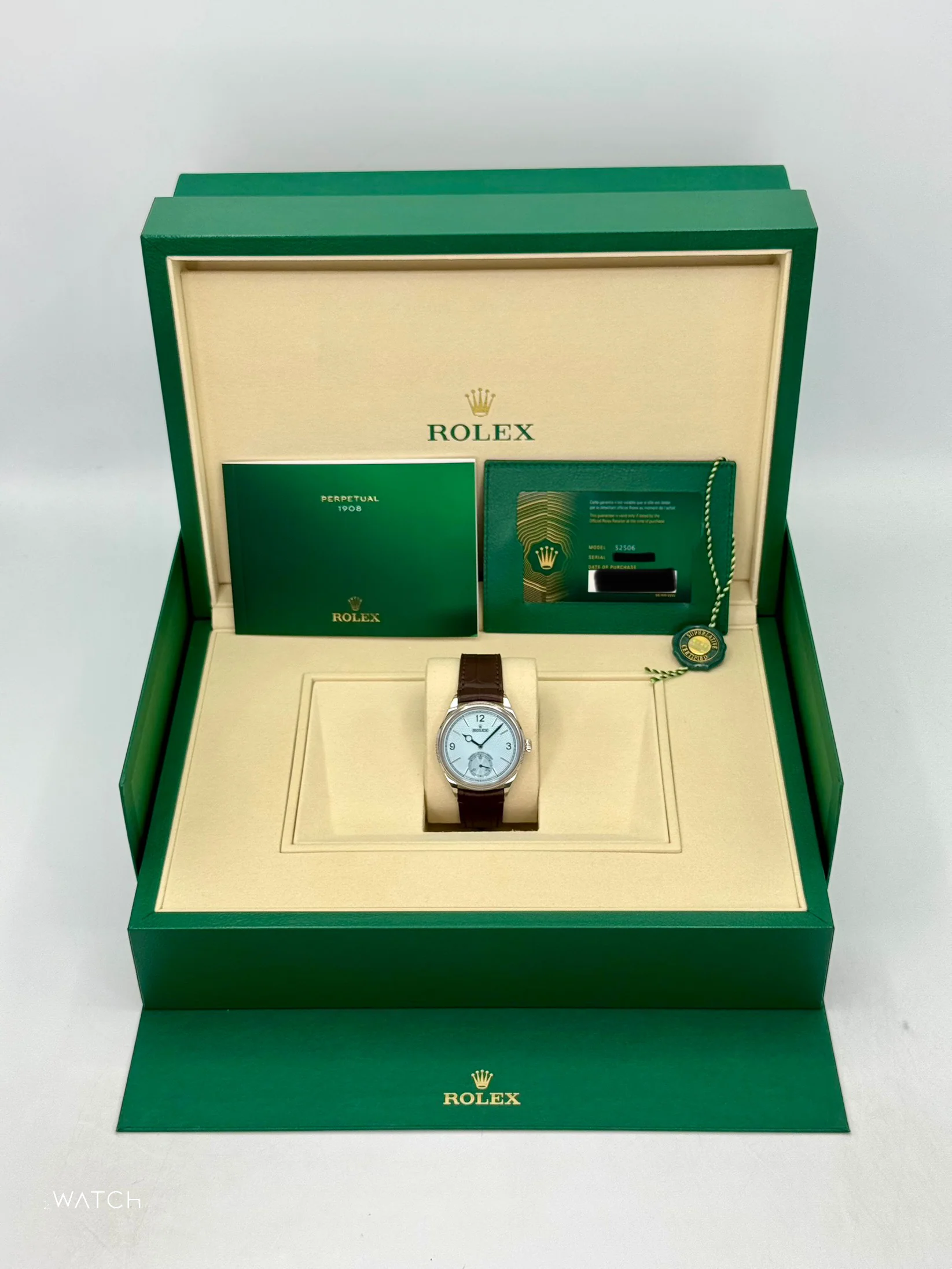 NEW 2025 Rolex 1908 39mm 52506 Platinum Ice Blue Dial - Image 9