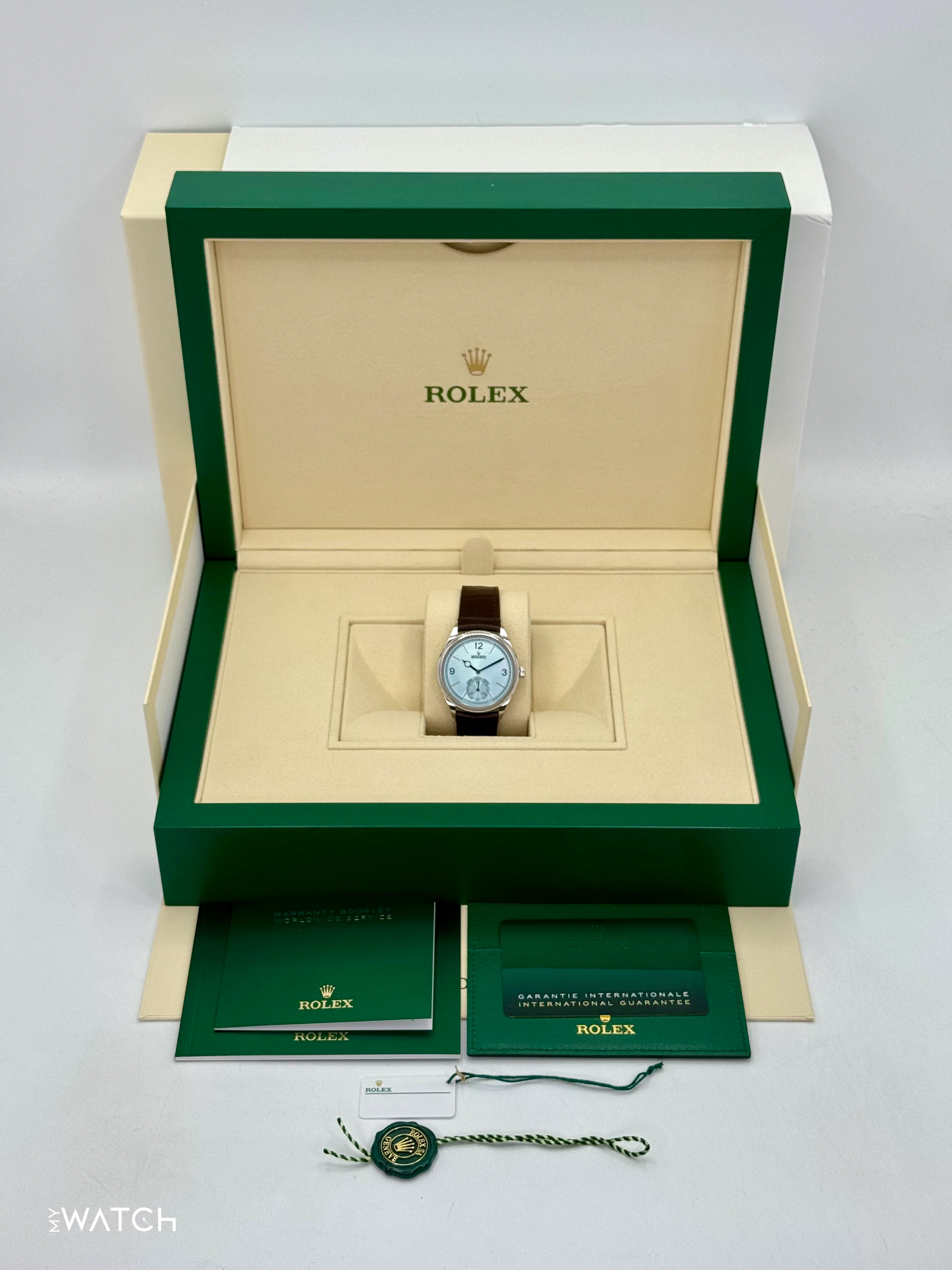 NEW 2025 Rolex 1908 39mm 52506 Platinum Ice Blue Dial - Image 10