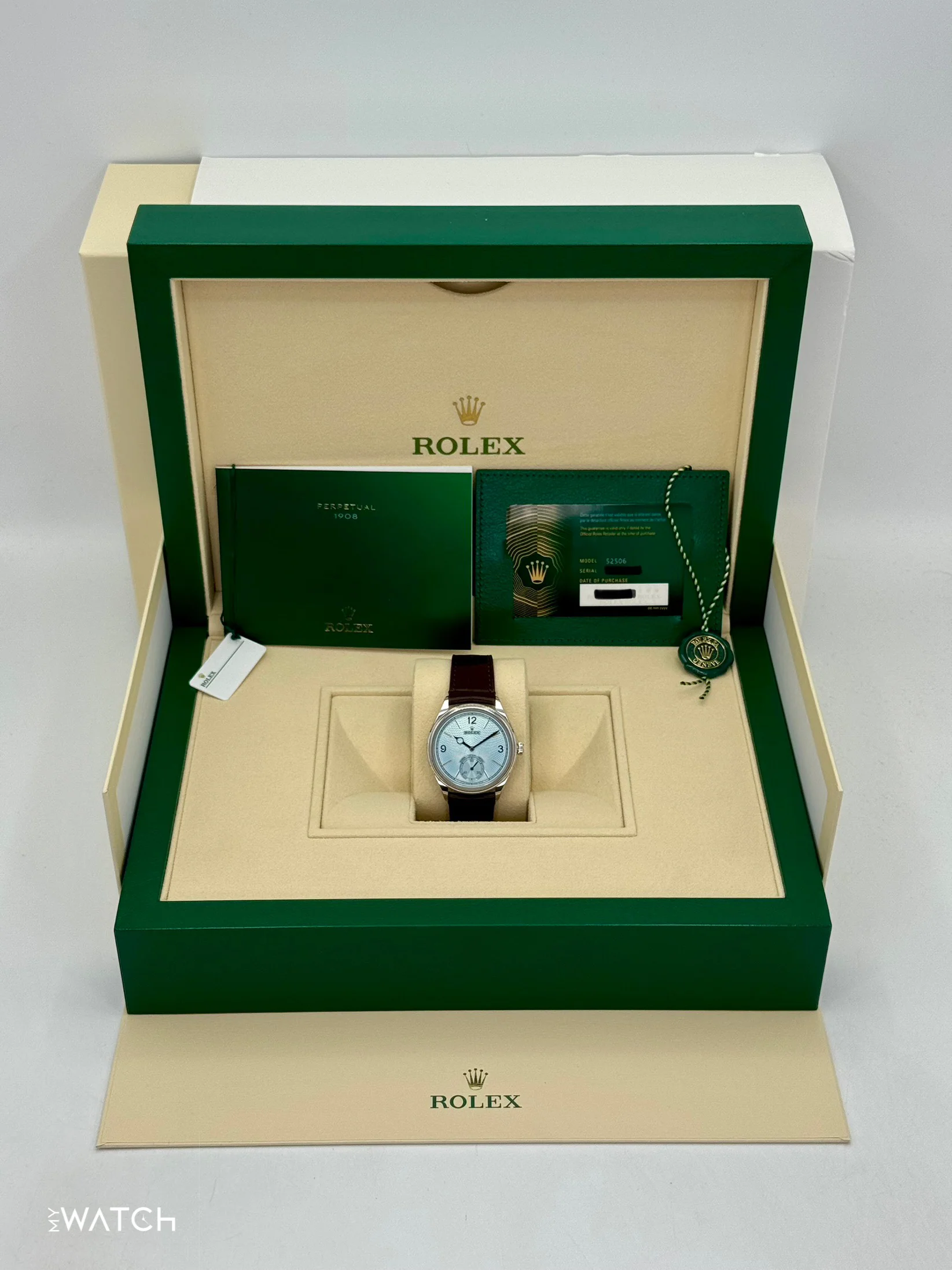 NEW 2025 Rolex 1908 39mm 52506 Platinum Ice Blue Dial - Image 11