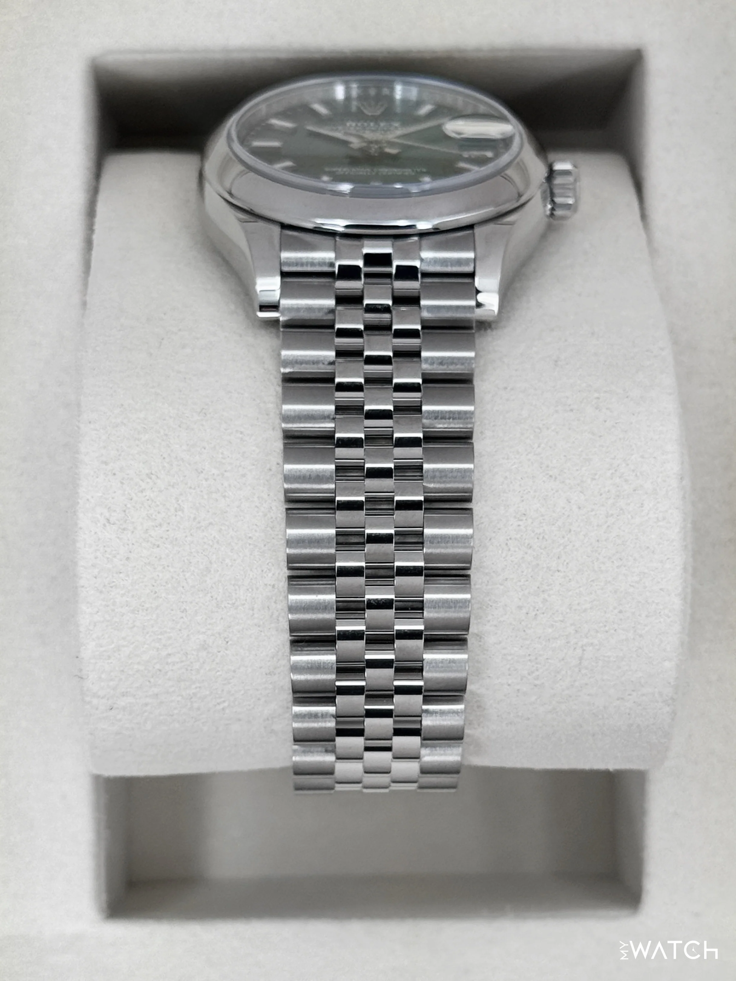 NEW 2025 Rolex Datejust 31mm 278240 Stainless Steel Jubilee Mint Green Dial - Image 3