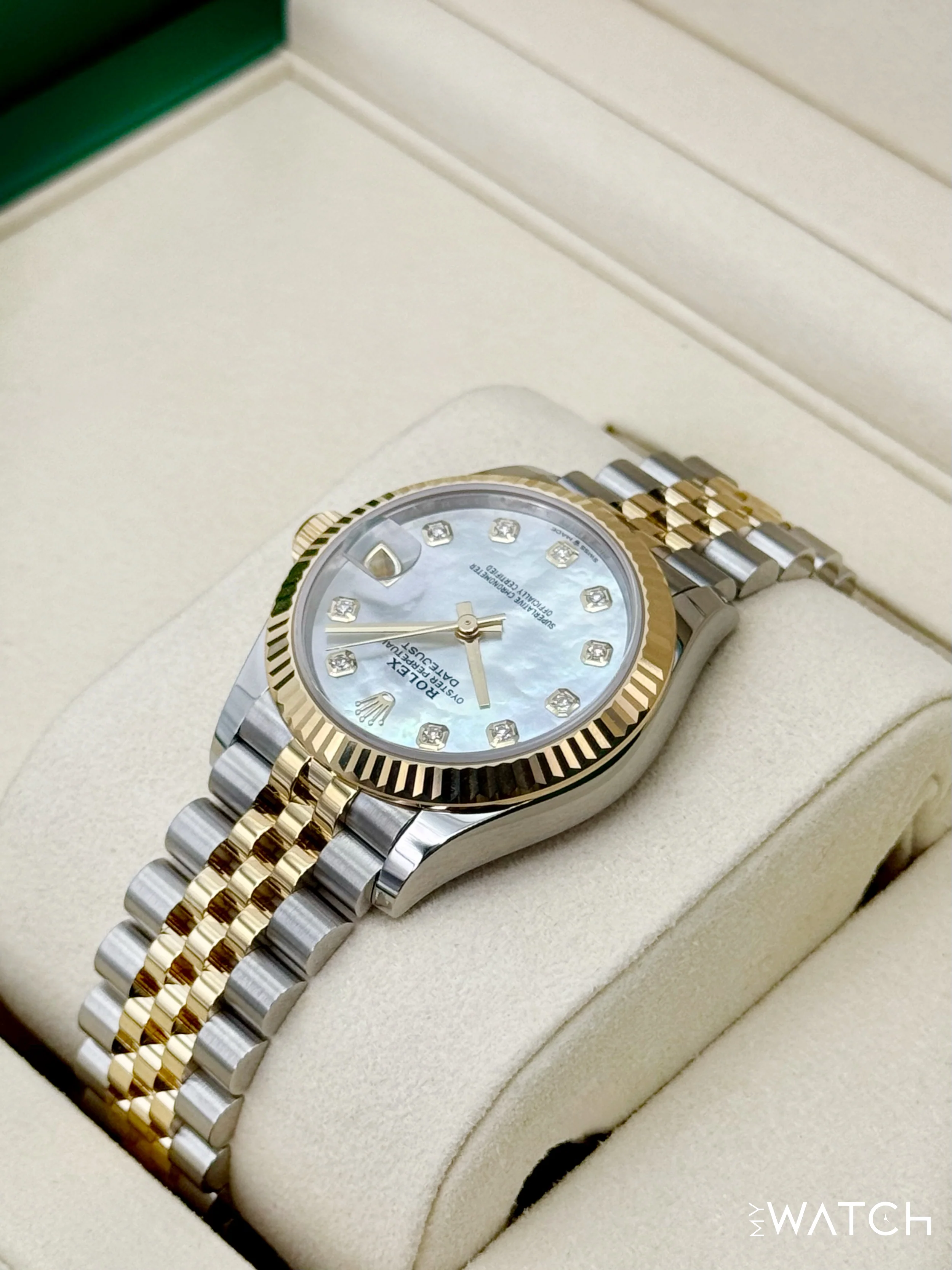 NEW 2025 Rolex Datejust 31mm 278273 Jubilee MOP Diamond Dial - Image 7