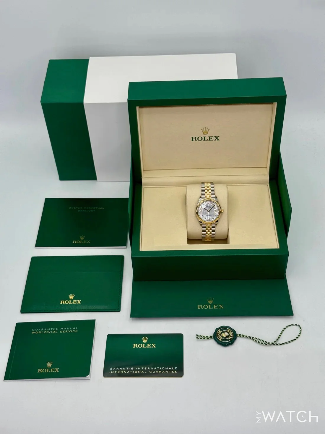 NEW 2025 Rolex Datejust 31mm 278273 Jubilee MOP Diamond Dial - Image 9