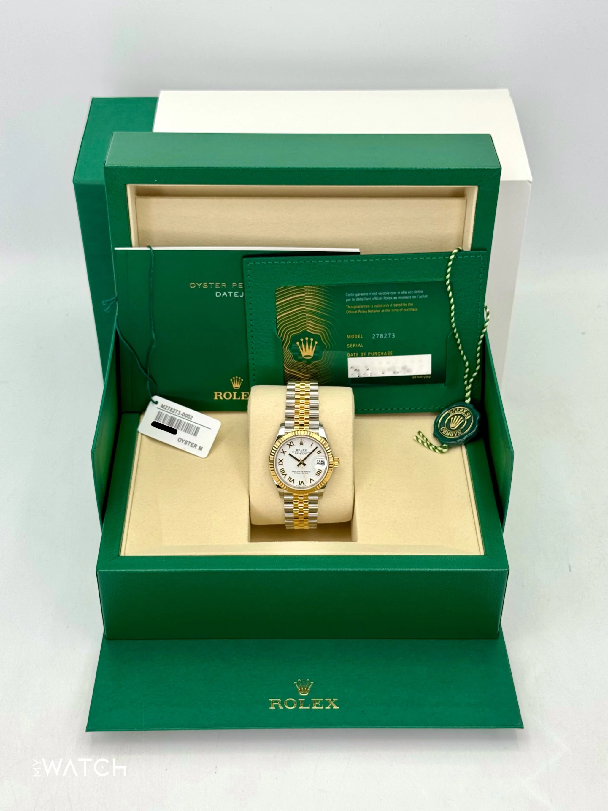NEW 2025 Rolex Datejust 31mm 278273 Two-Tone Jubilee White Dial - Image 9
