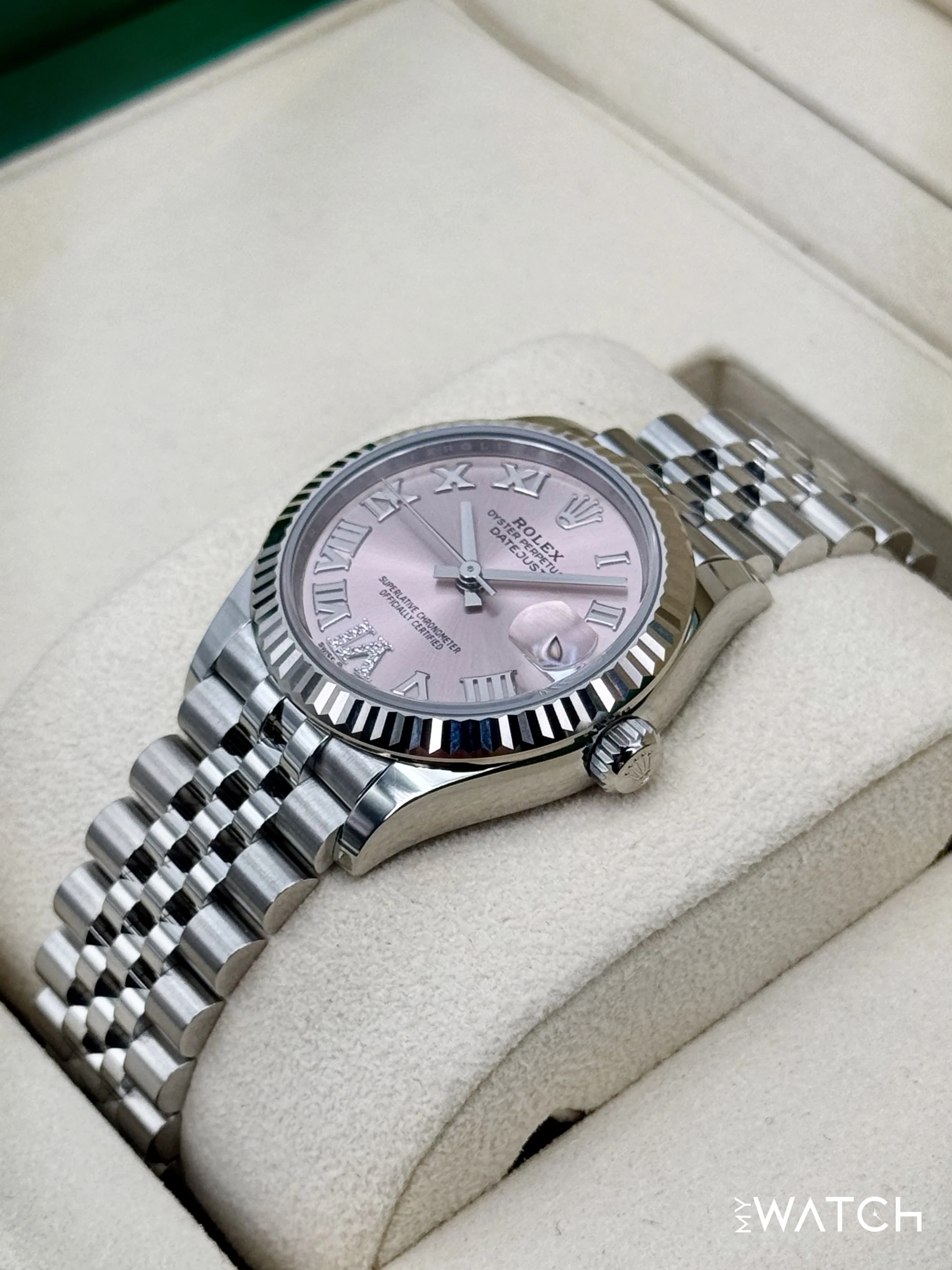 NEW 2025 Rolex Datejust 31mm 278274 Stainless Steel Jubilee Pink Dial - Image 5