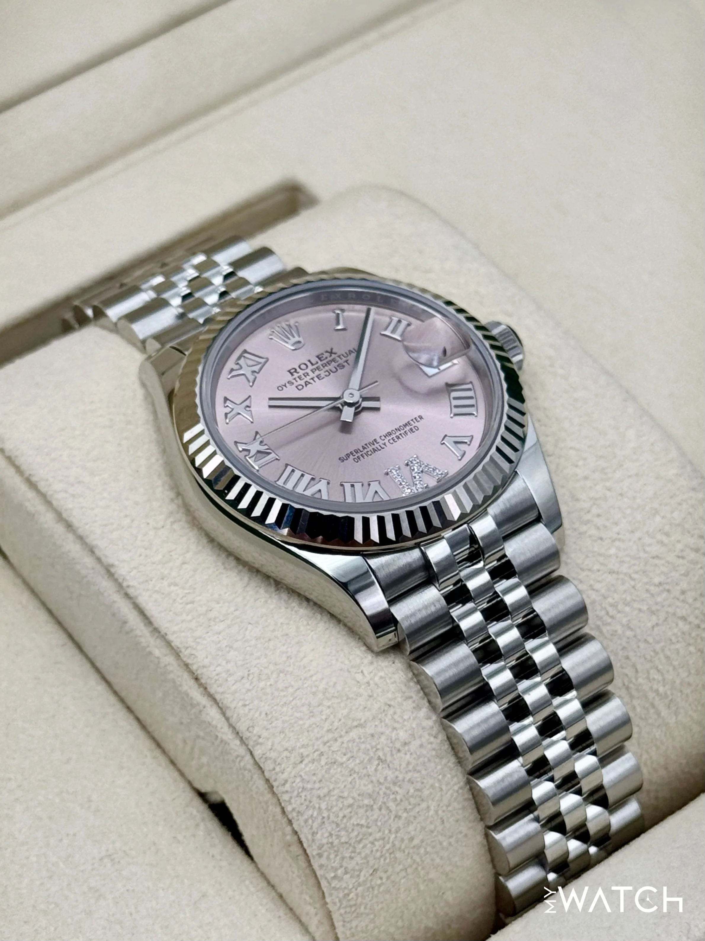 NEW 2025 Rolex Datejust 31mm 278274 Stainless Steel Jubilee Pink Dial - Image 6