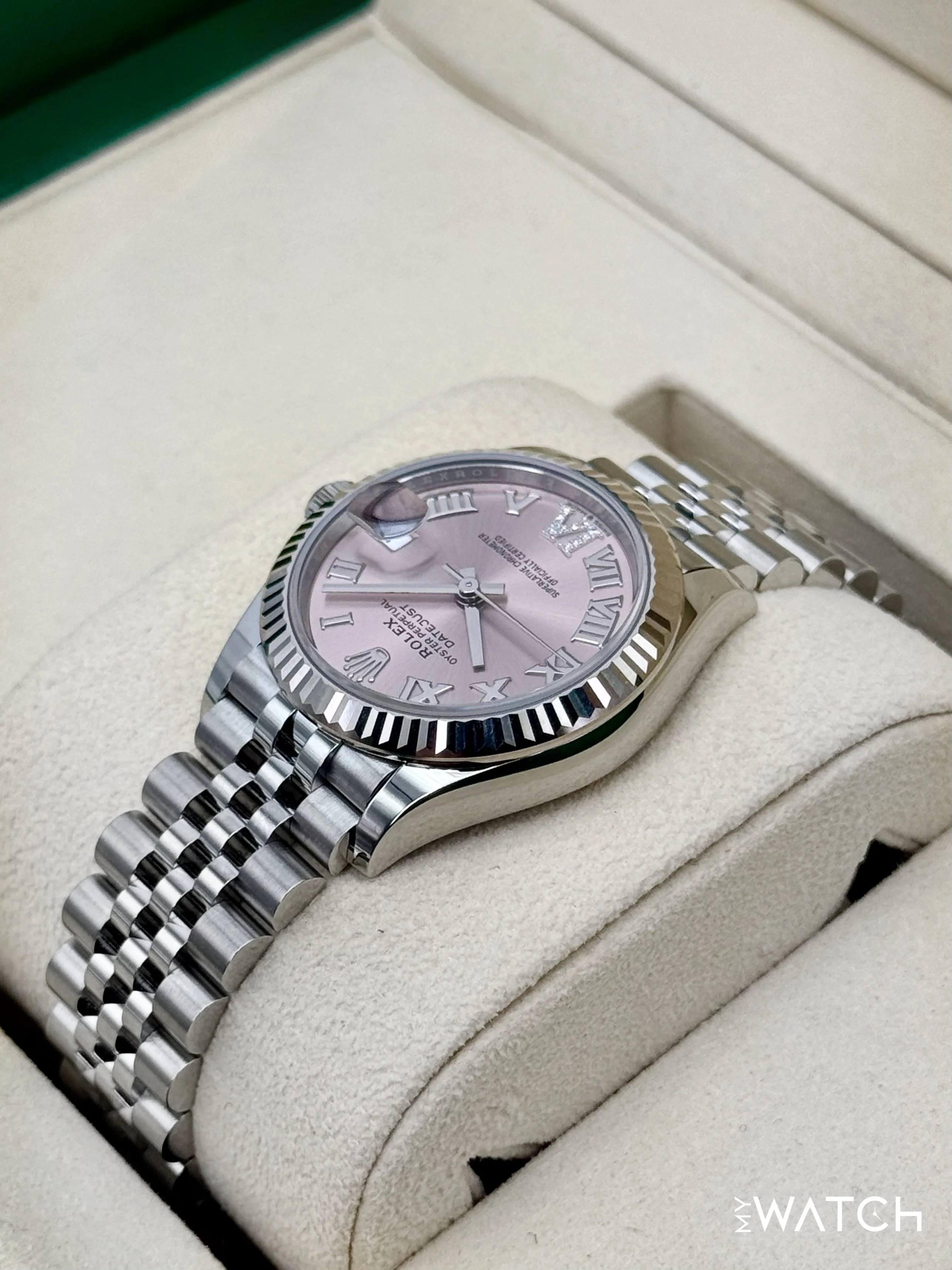 NEW 2025 Rolex Datejust 31mm 278274 Stainless Steel Jubilee Pink Dial - Image 7