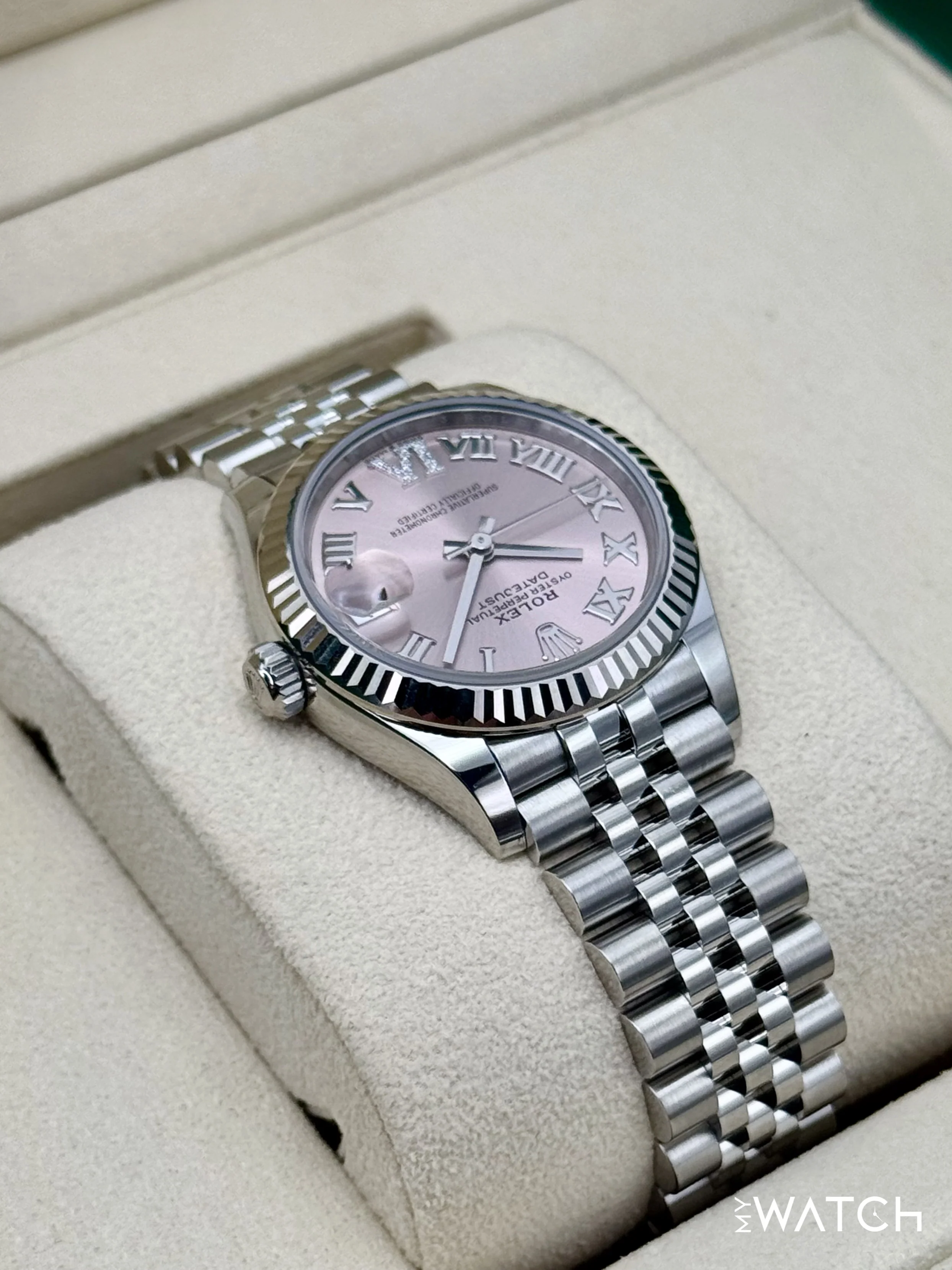 NEW 2025 Rolex Datejust 31mm 278274 Stainless Steel Jubilee Pink Dial - Image 8