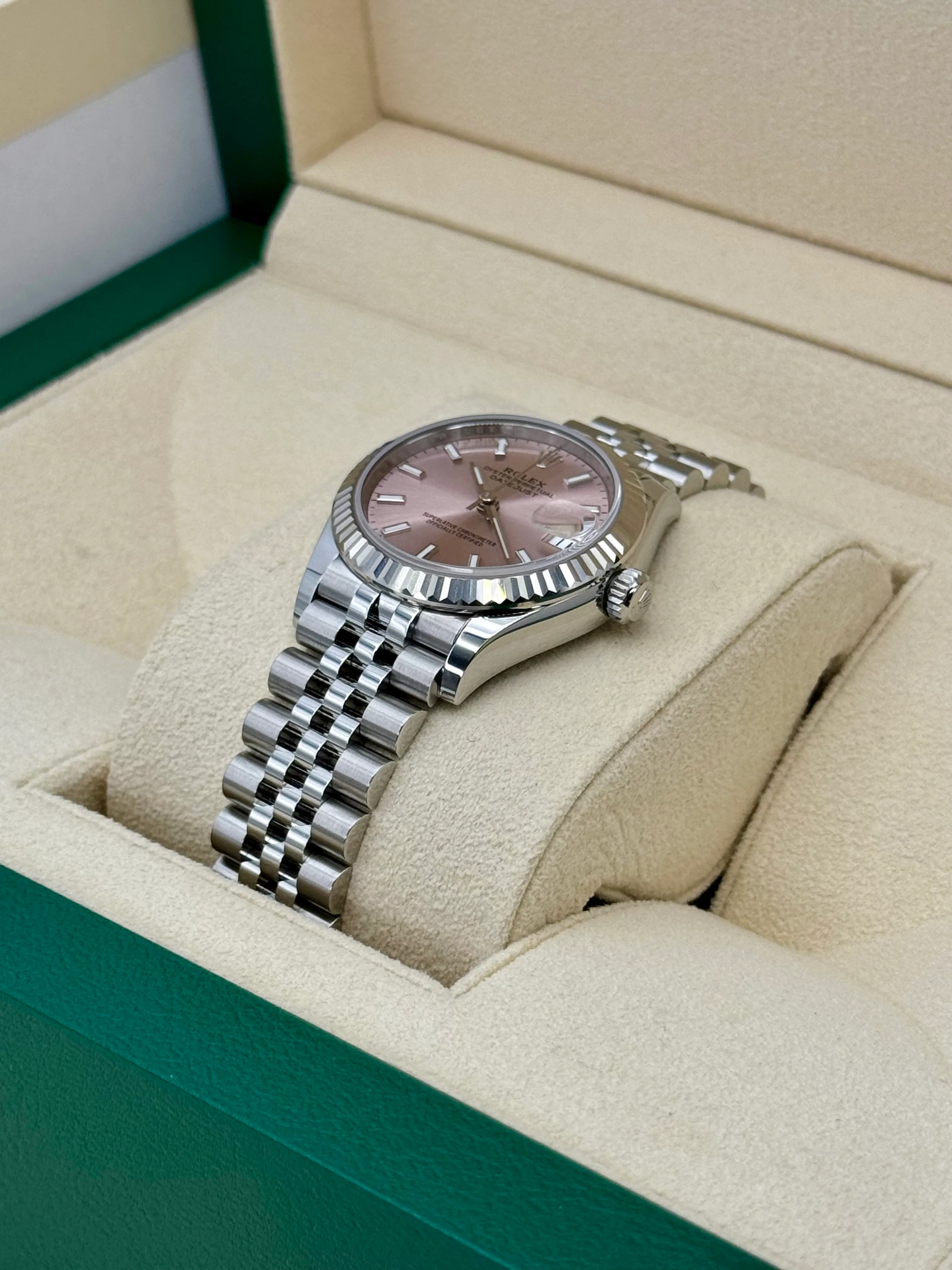 NEW 2025 Rolex Datejust 31mm 278274 Stainless Steel Jubilee Pink Dial - Image 5