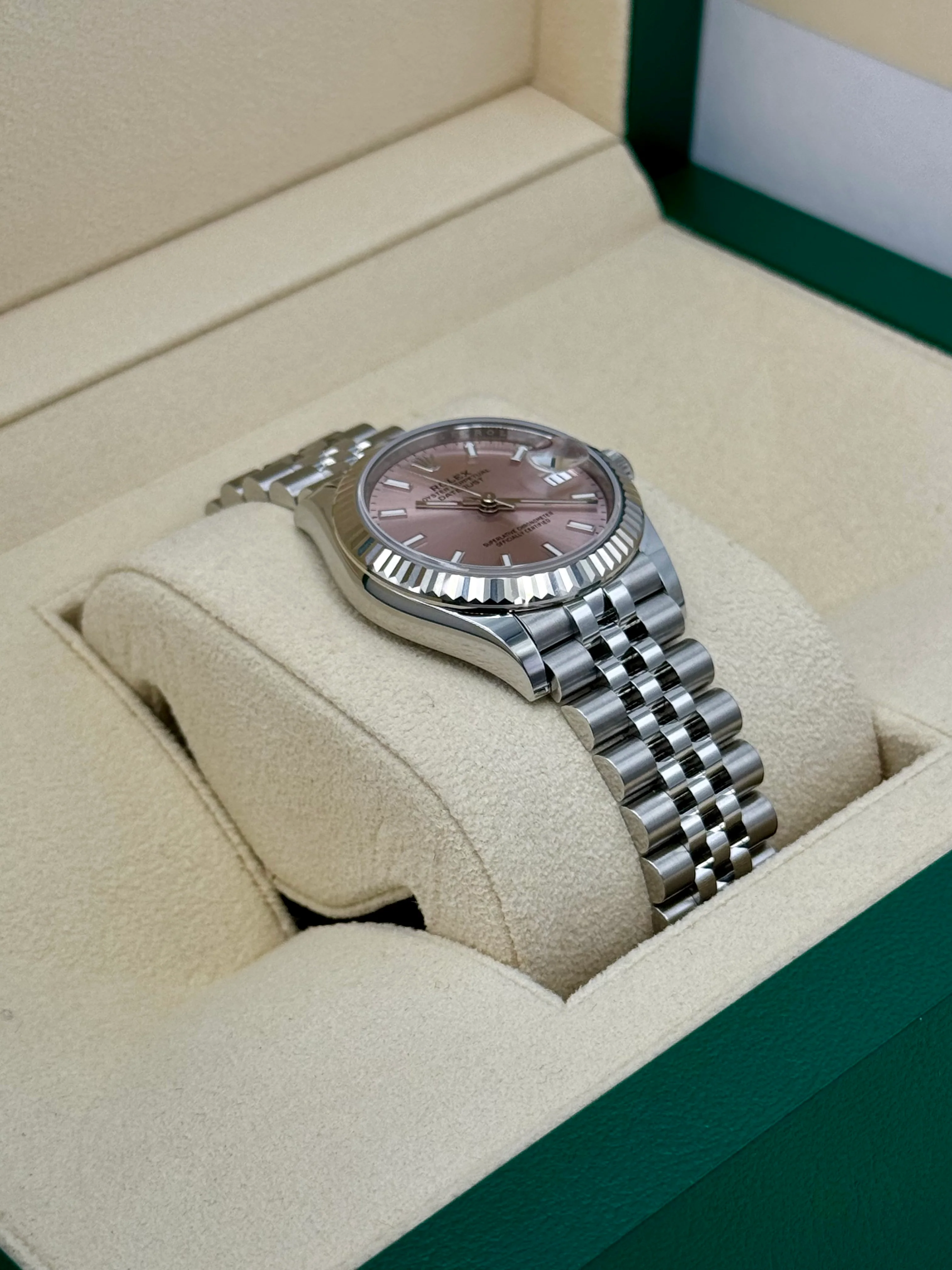 NEW 2025 Rolex Datejust 31mm 278274 Stainless Steel Jubilee Pink Dial - Image 6