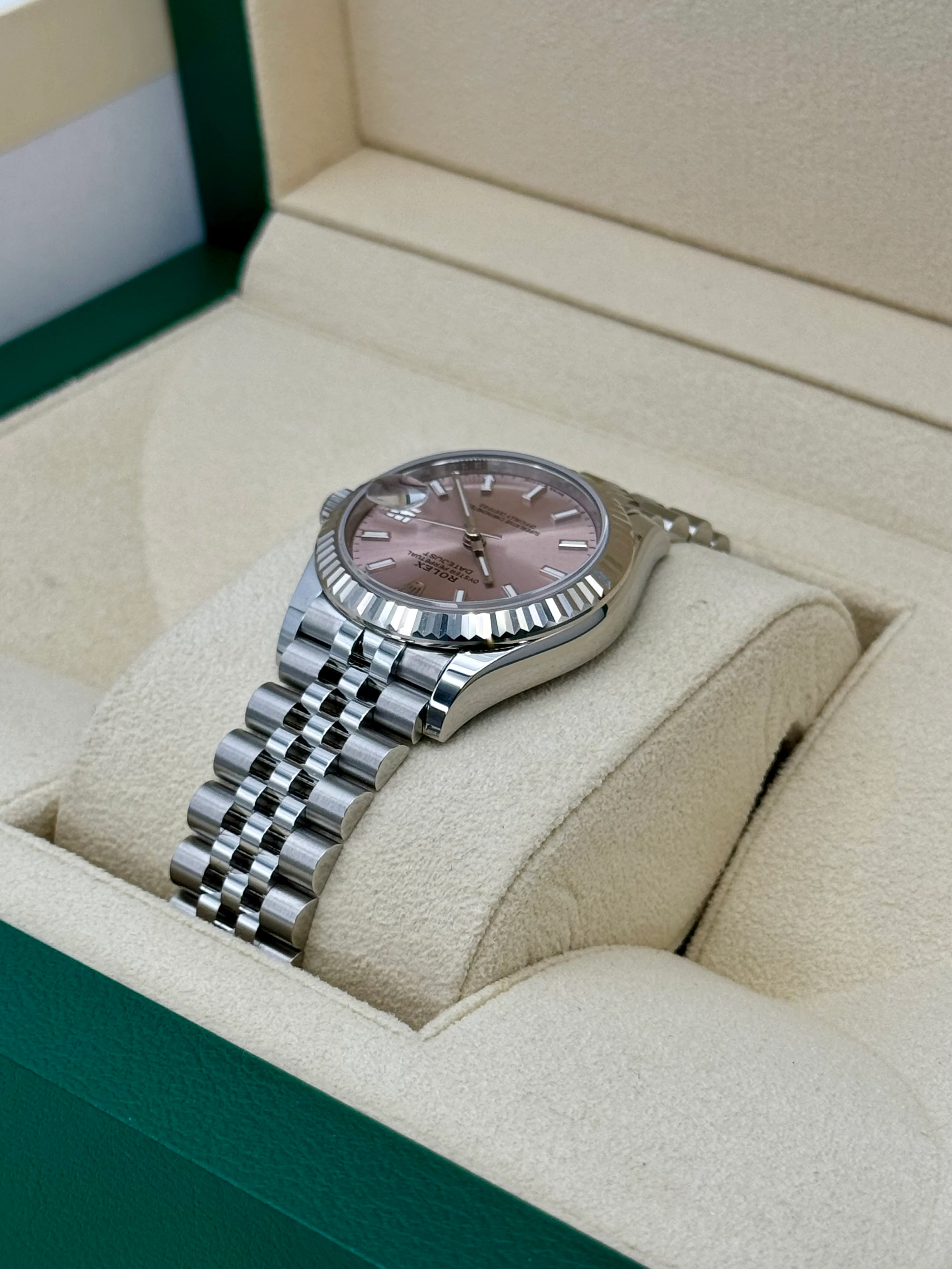 NEW 2025 Rolex Datejust 31mm 278274 Stainless Steel Jubilee Pink Dial - Image 7