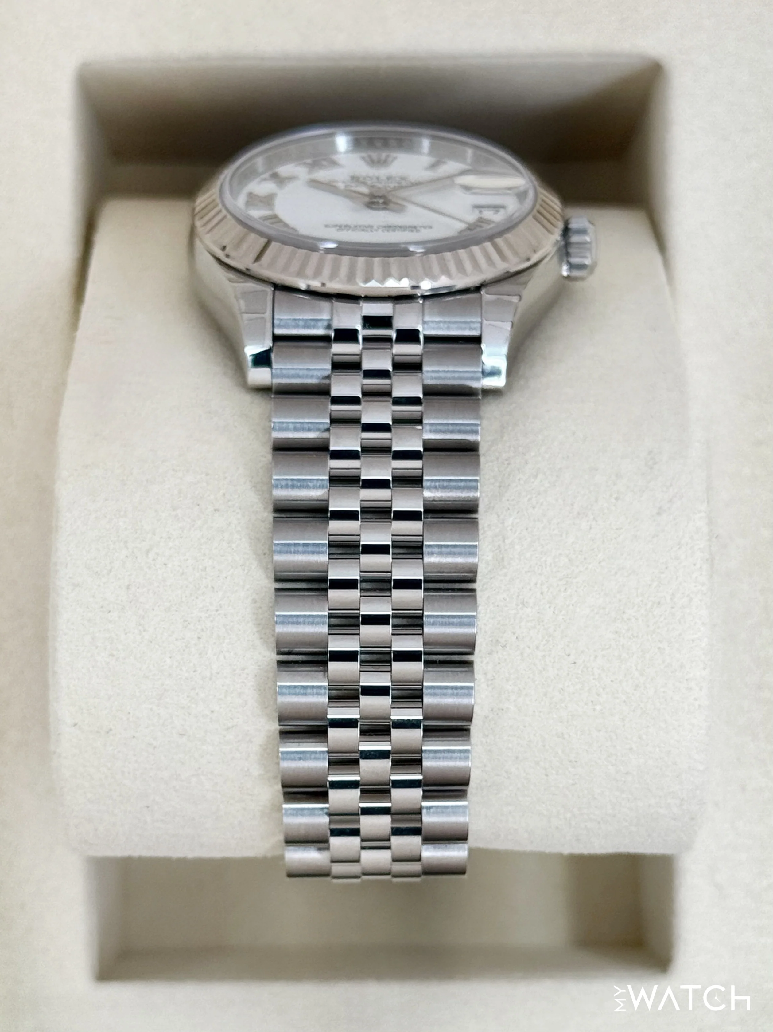 NEW 2025 Rolex Datejust 31mm 278274 Stainless Steel Jubilee White Dial - Image 3