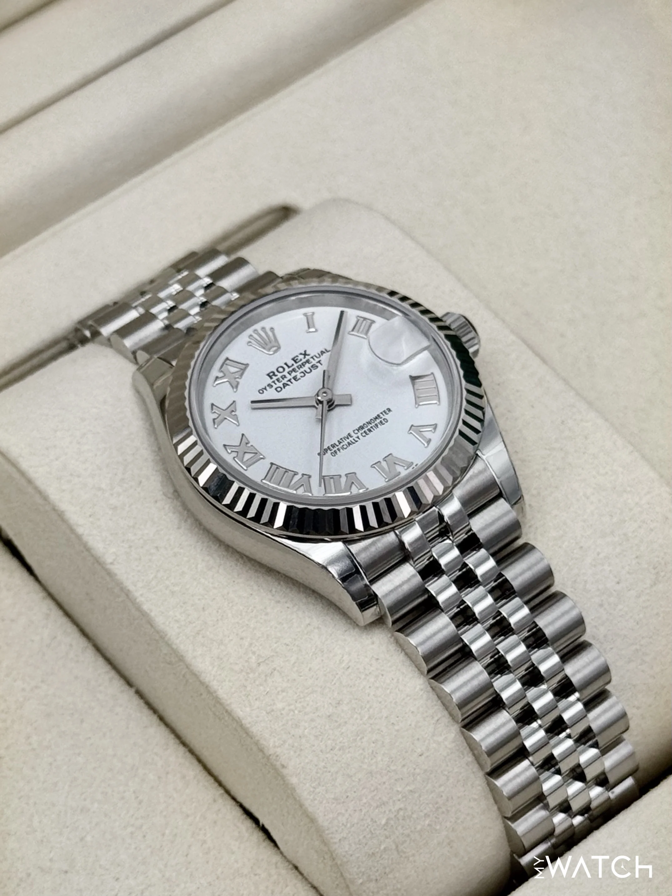 NEW 2025 Rolex Datejust 31mm 278274 Stainless Steel Jubilee White Dial - Image 6