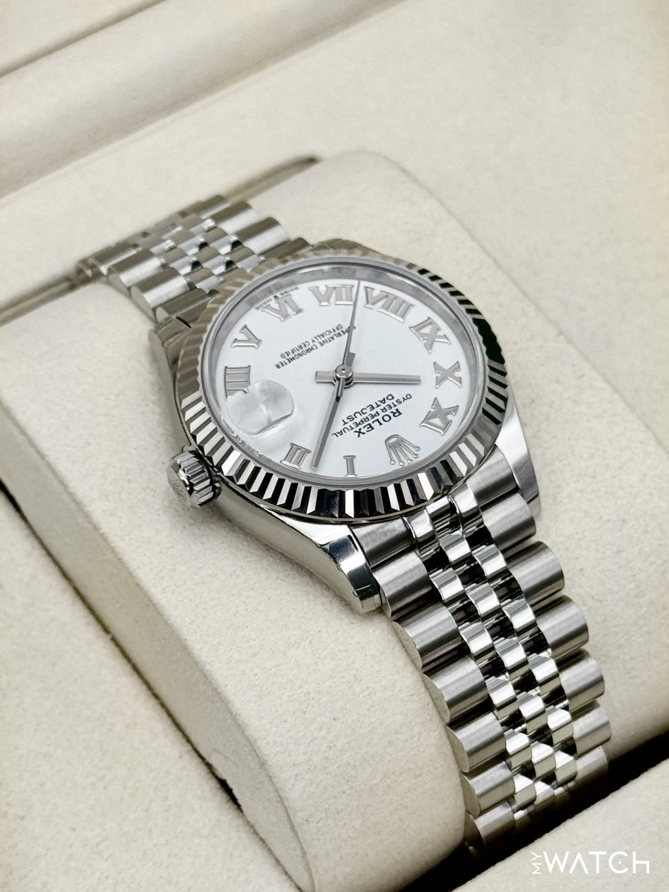 NEW 2025 Rolex Datejust 31mm 278274 Stainless Steel Jubilee White Dial - Image 8