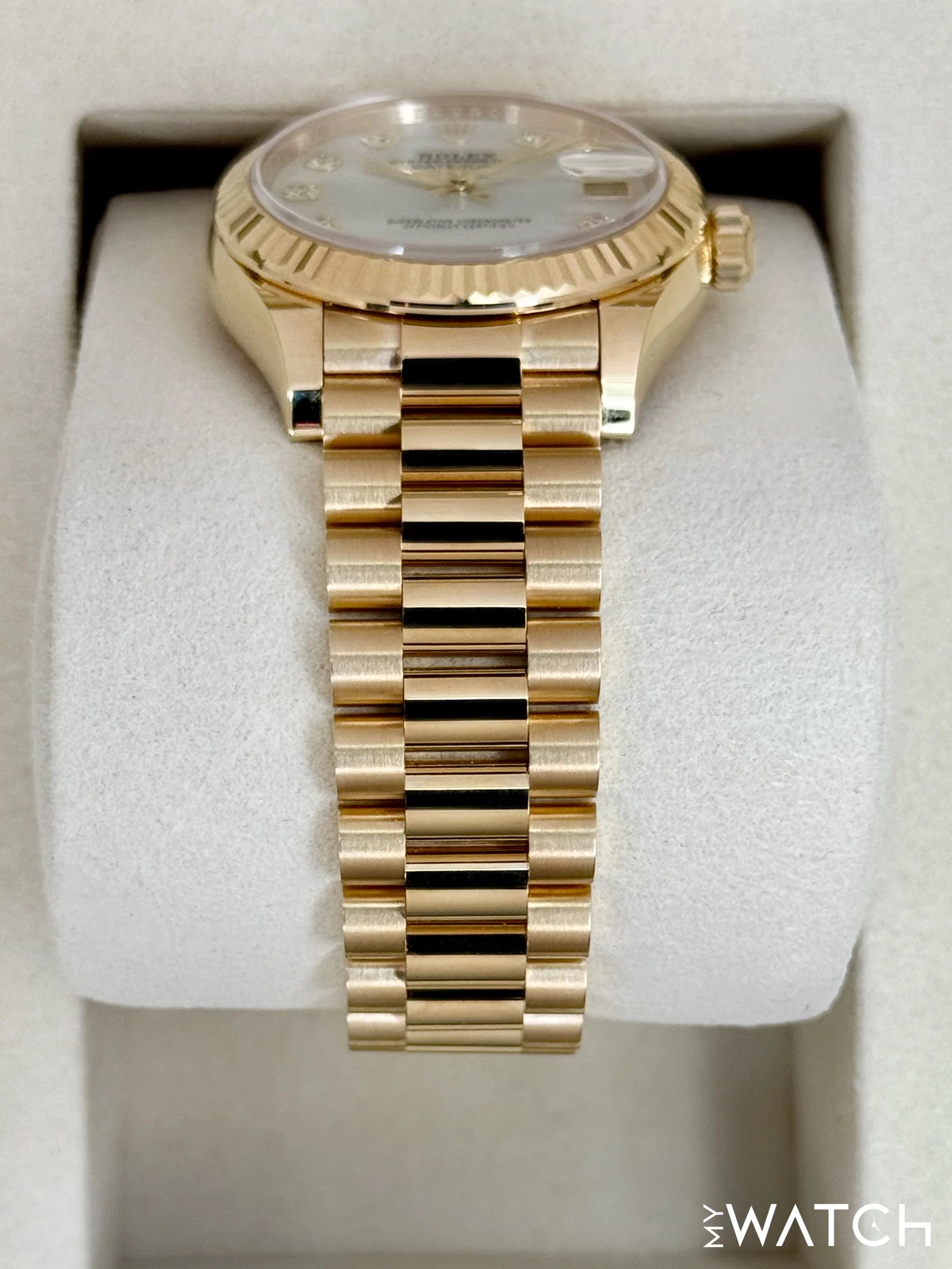 NEW 2025 Rolex Datejust 31mm 278278 Yellow Gold MOP Diamond Dial - Image 3