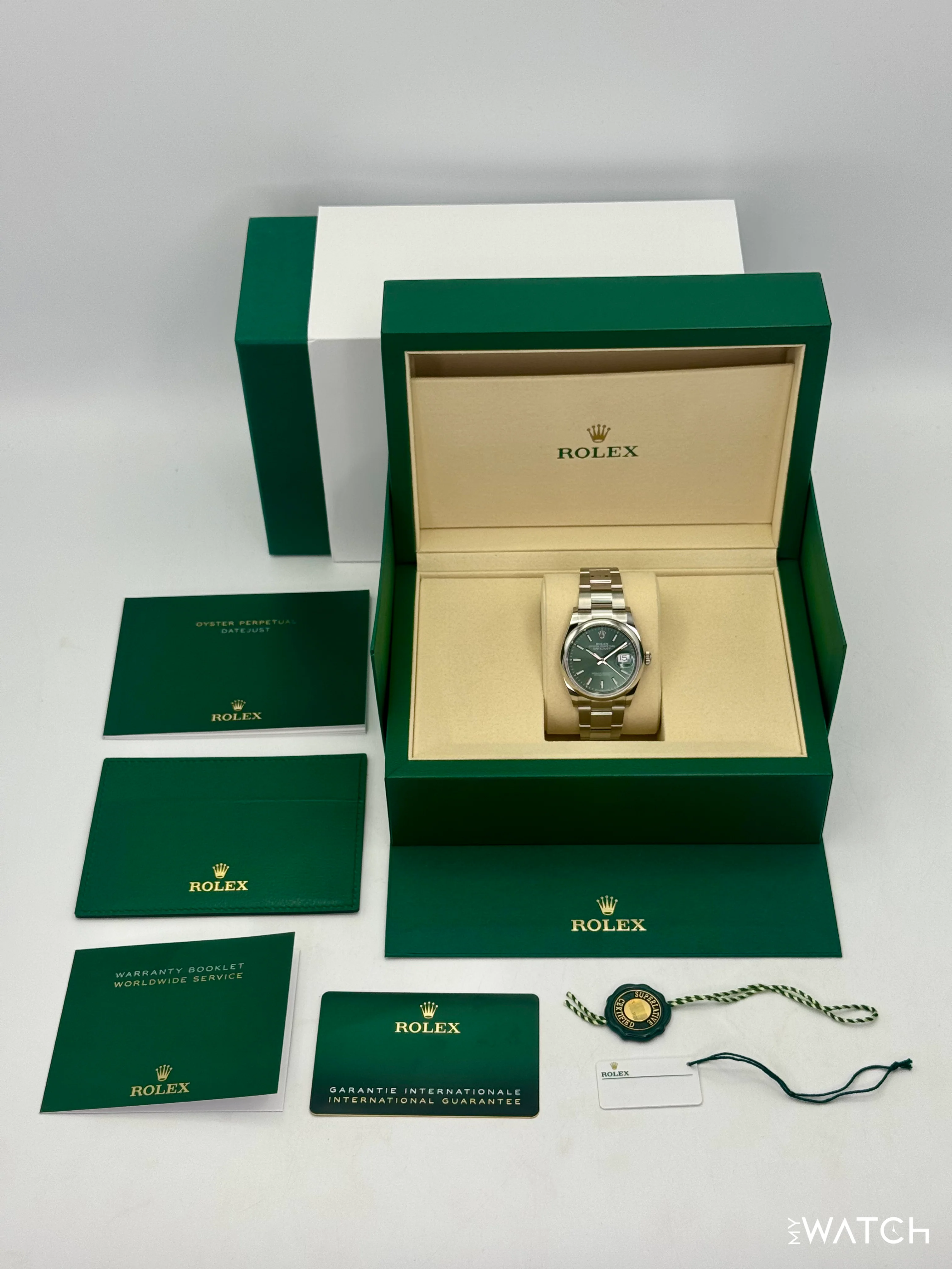 NEW 2025 Rolex Datejust 36mm 126200 Oyster Mint Green Dial - Image 10
