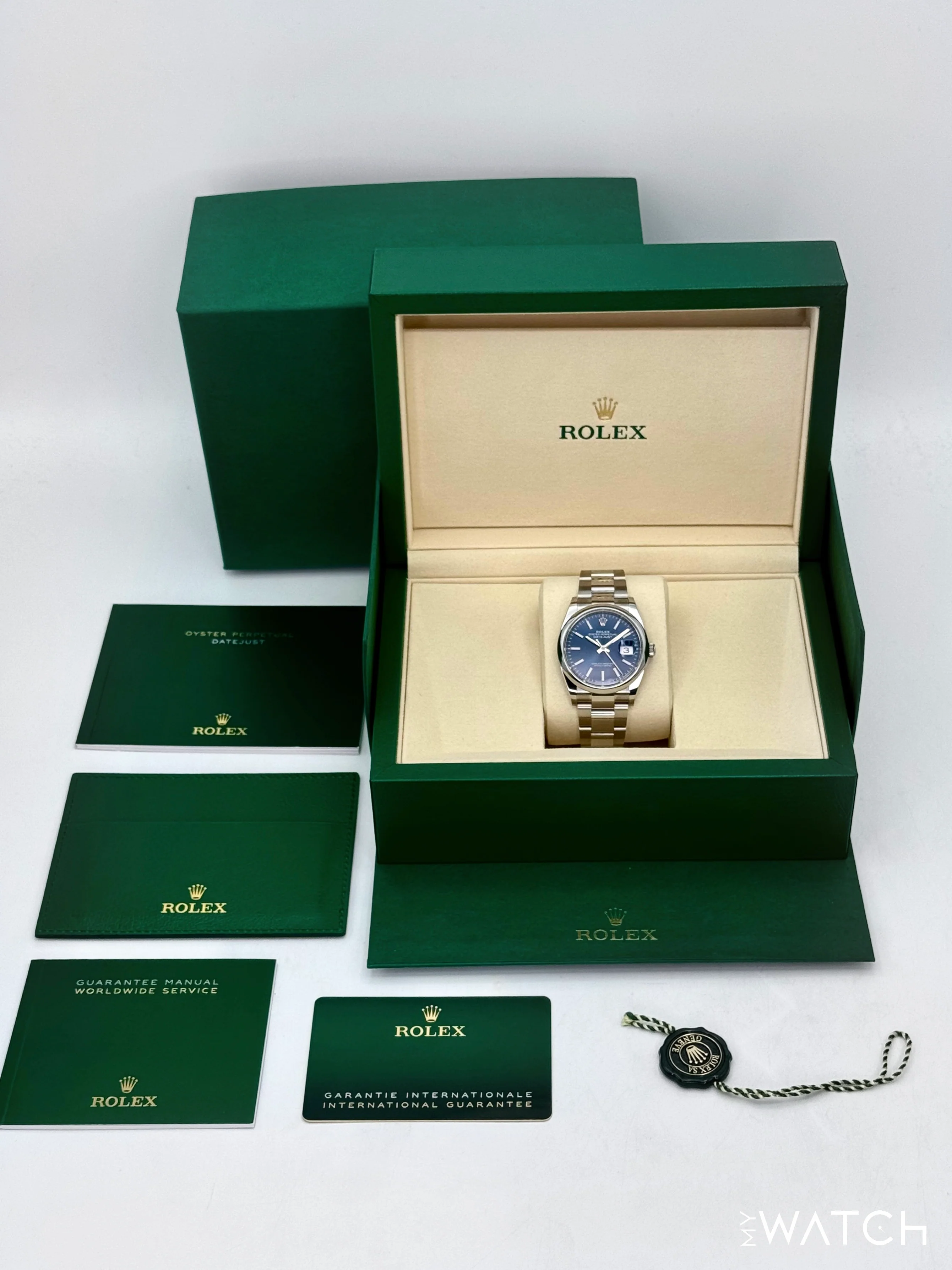 NEW 2025 Rolex Datejust 36mm 126200 Stainless Steel Oyster Blue Dial - Image 10