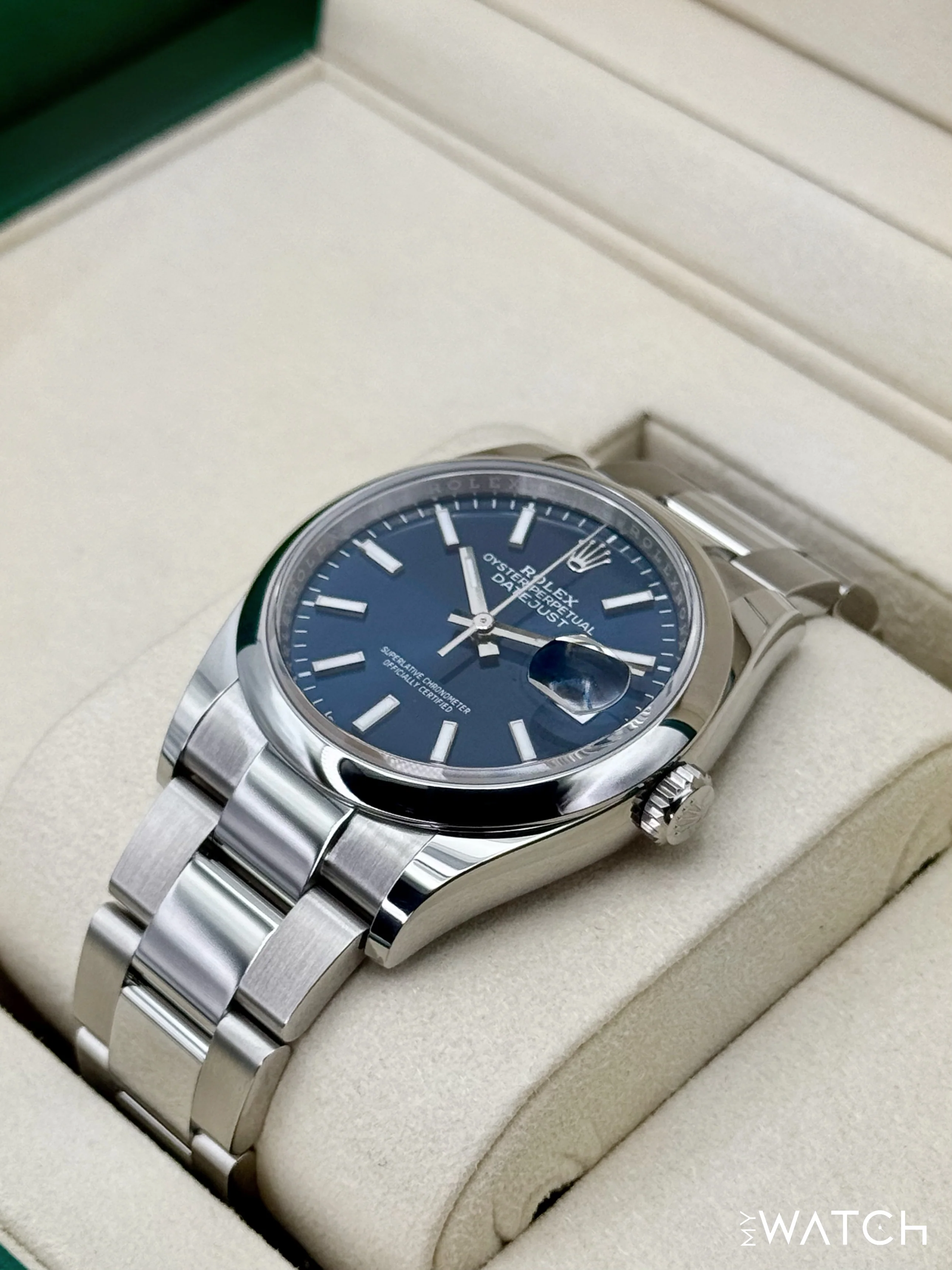NEW 2025 Rolex Datejust 36mm 126200 Stainless Steel Oyster Blue Dial - Image 5