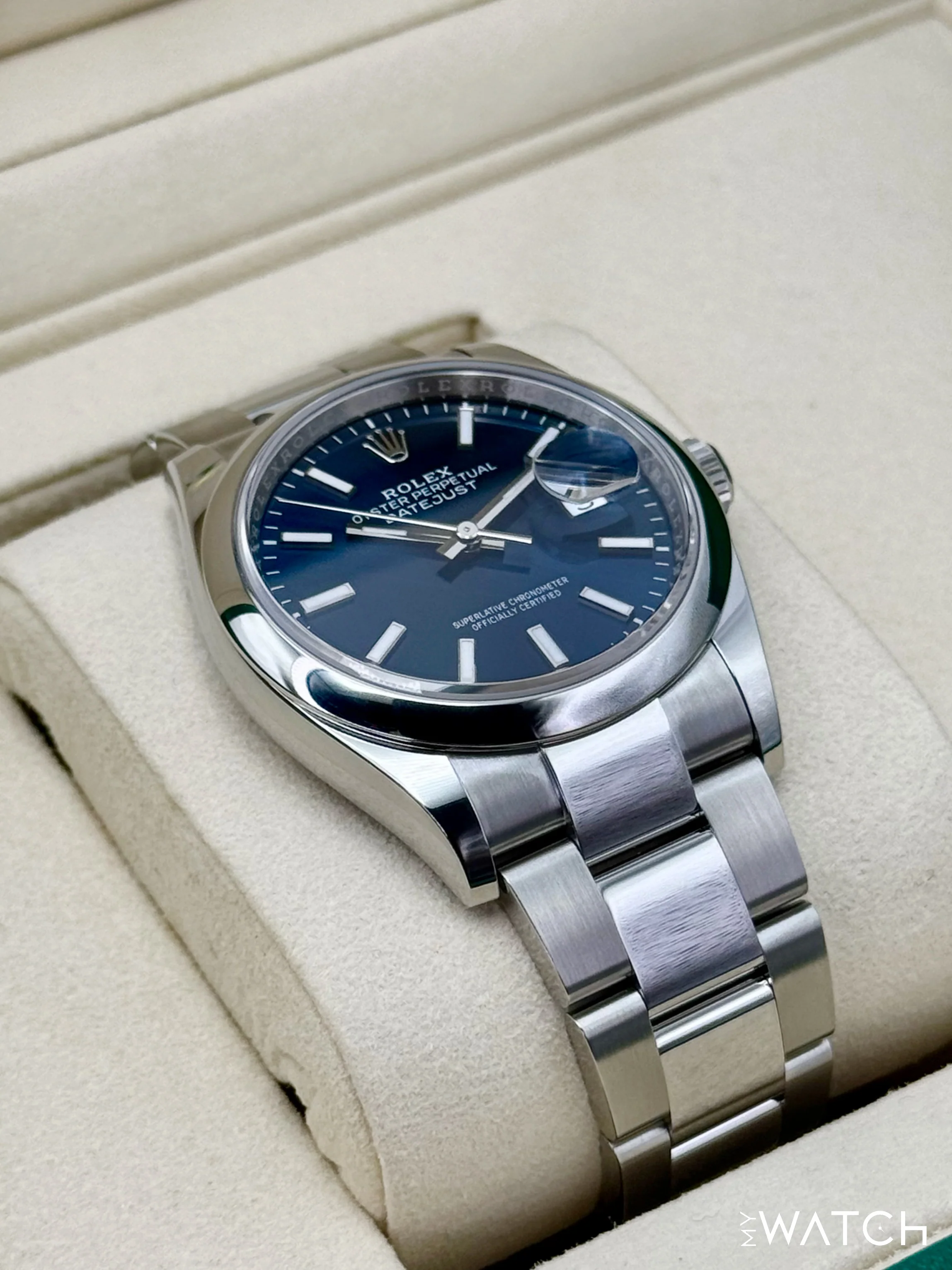 NEW 2025 Rolex Datejust 36mm 126200 Stainless Steel Oyster Blue Dial - Image 6