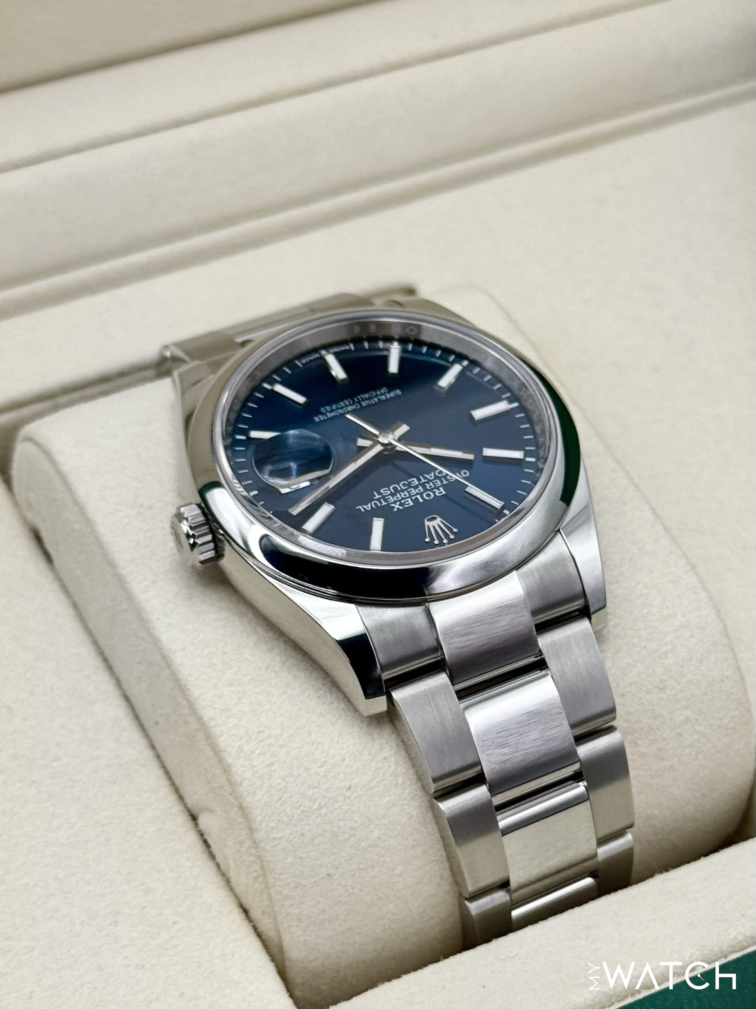 NEW 2025 Rolex Datejust 36mm 126200 Stainless Steel Oyster Blue Dial - Image 8