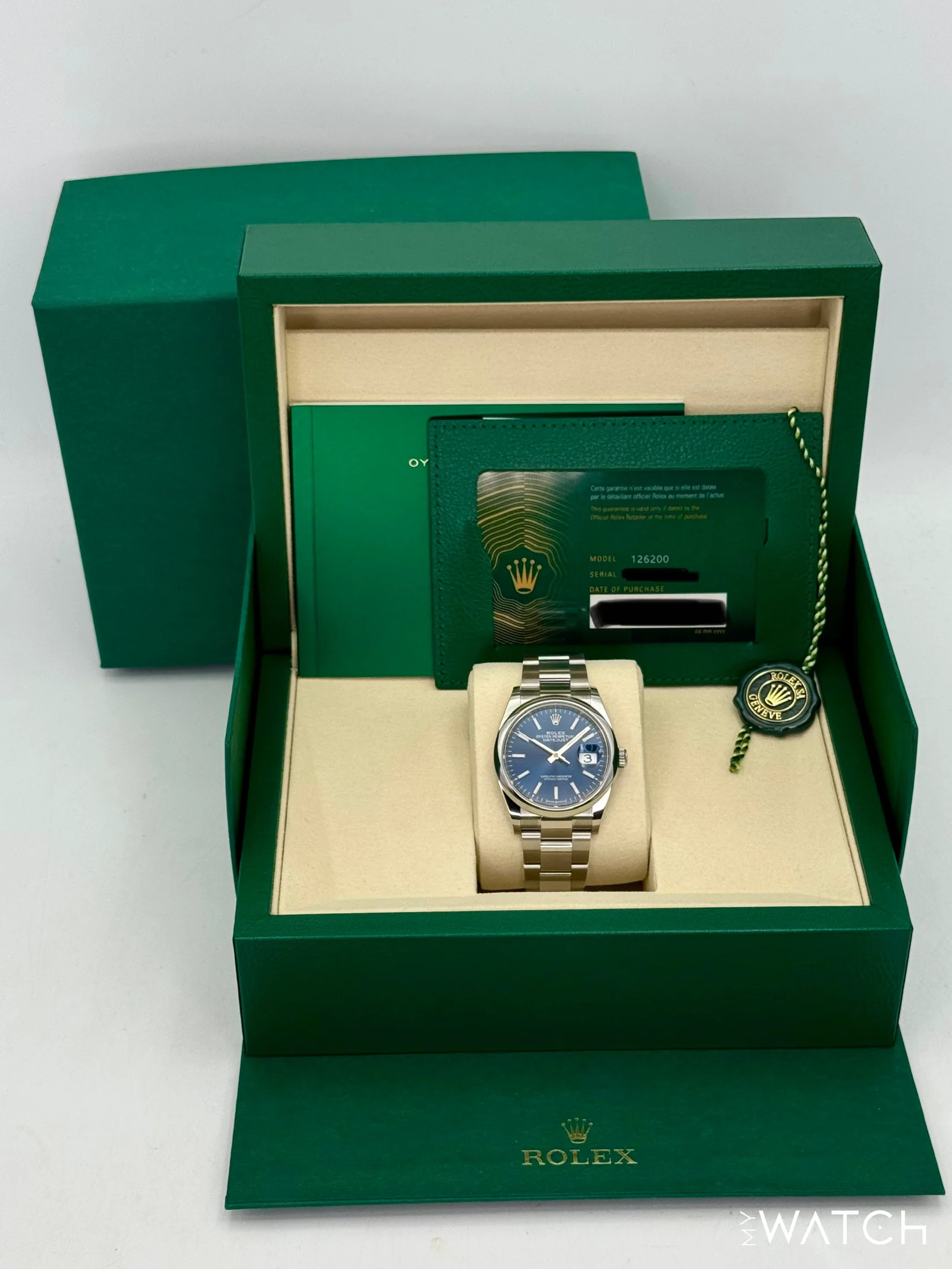 NEW 2025 Rolex Datejust 36mm 126200 Stainless Steel Oyster Blue Dial - Image 9