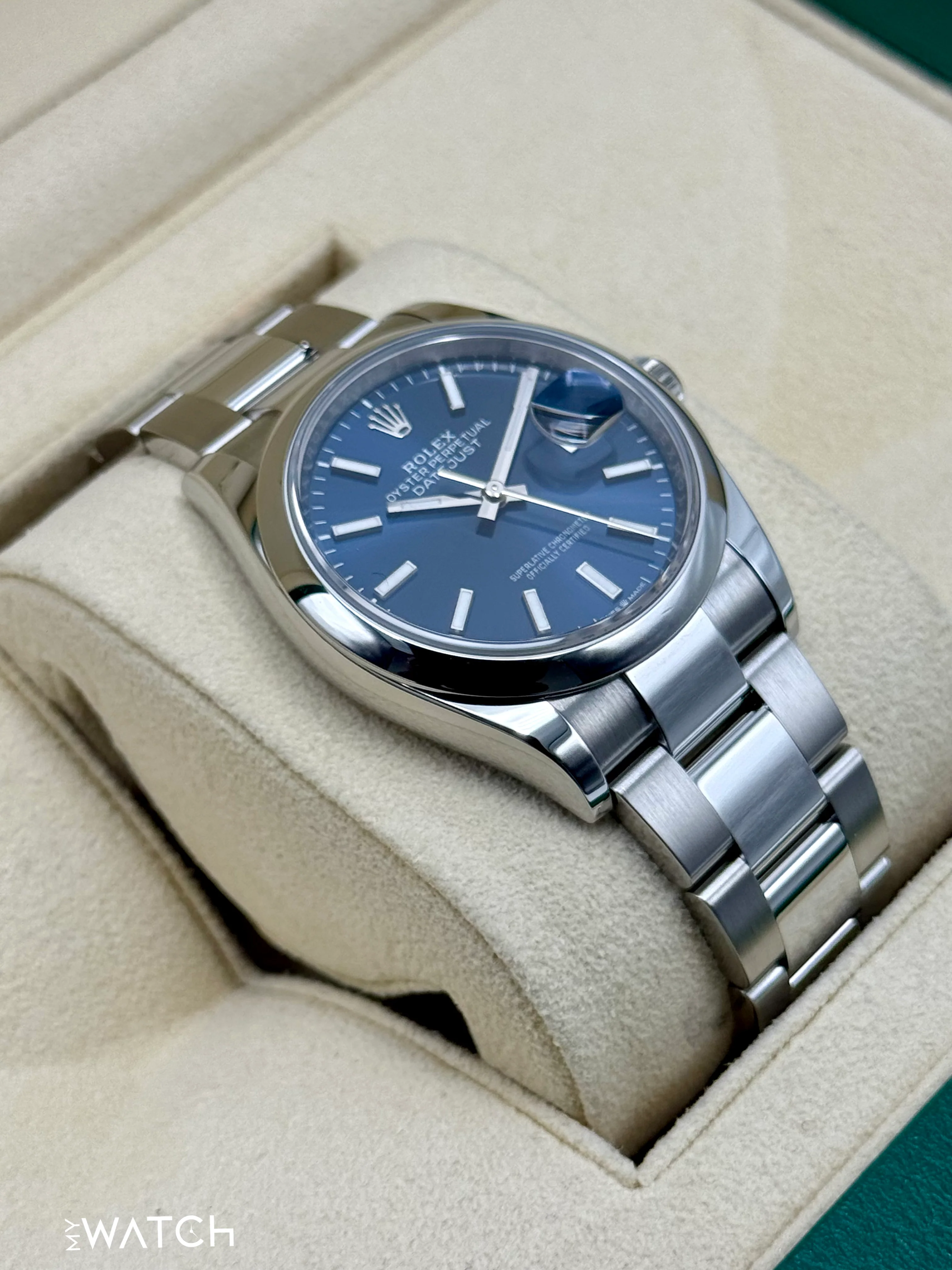 NEW 2025 Rolex Datejust 36mm 126200 Stainless Steel Oyster Blue Dial - Image 6