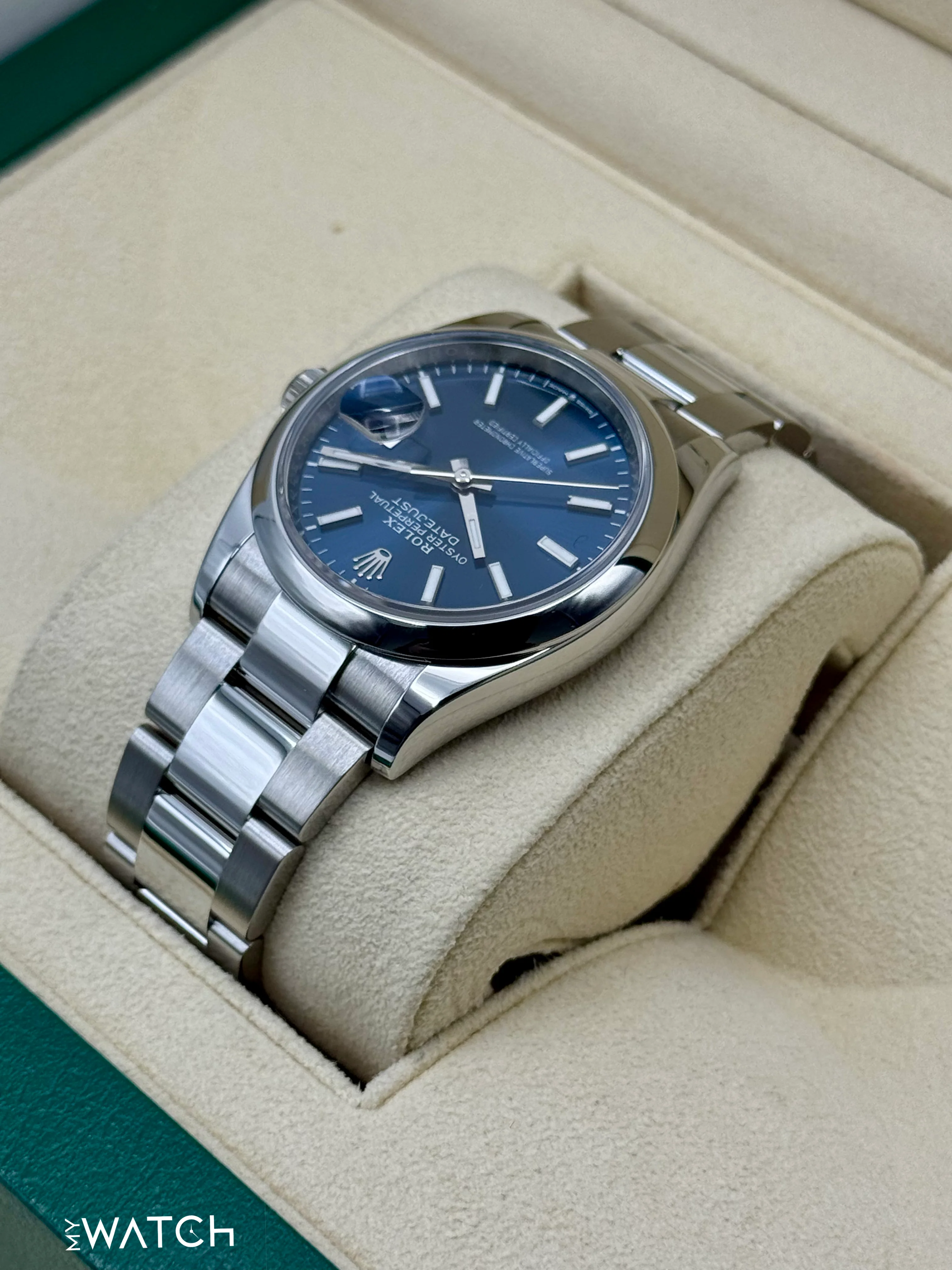 NEW 2025 Rolex Datejust 36mm 126200 Stainless Steel Oyster Blue Dial - Image 7