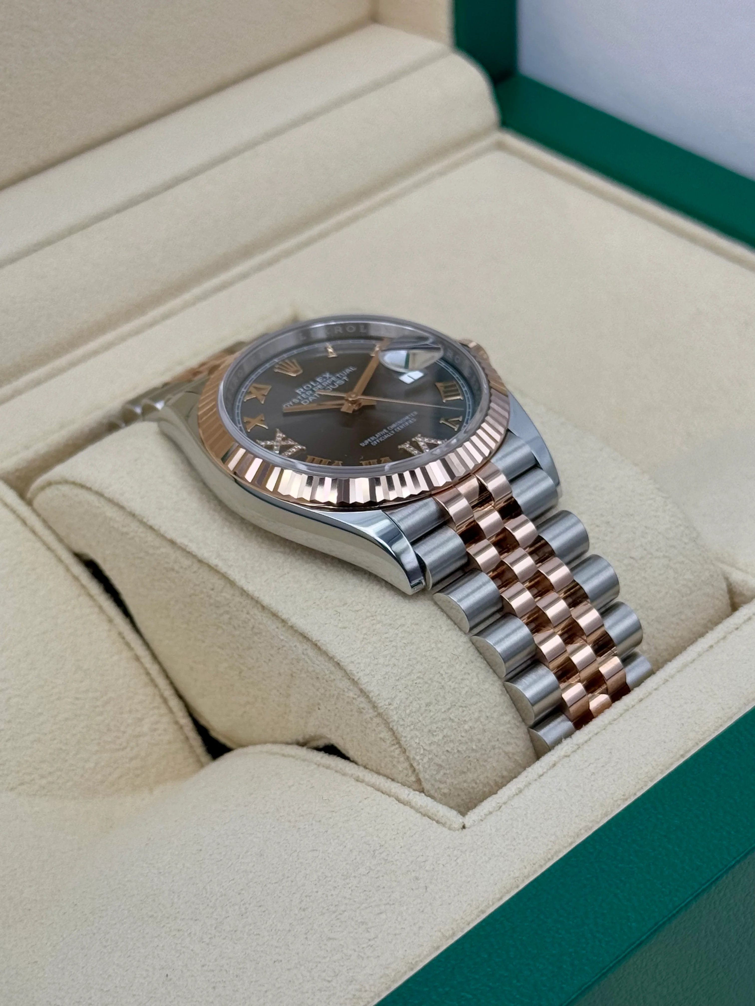 NEW 2025 Rolex Datejust 36mm 126231 Two-Tone Jubilee Slate Rhodium Diamond Dial - Image 6