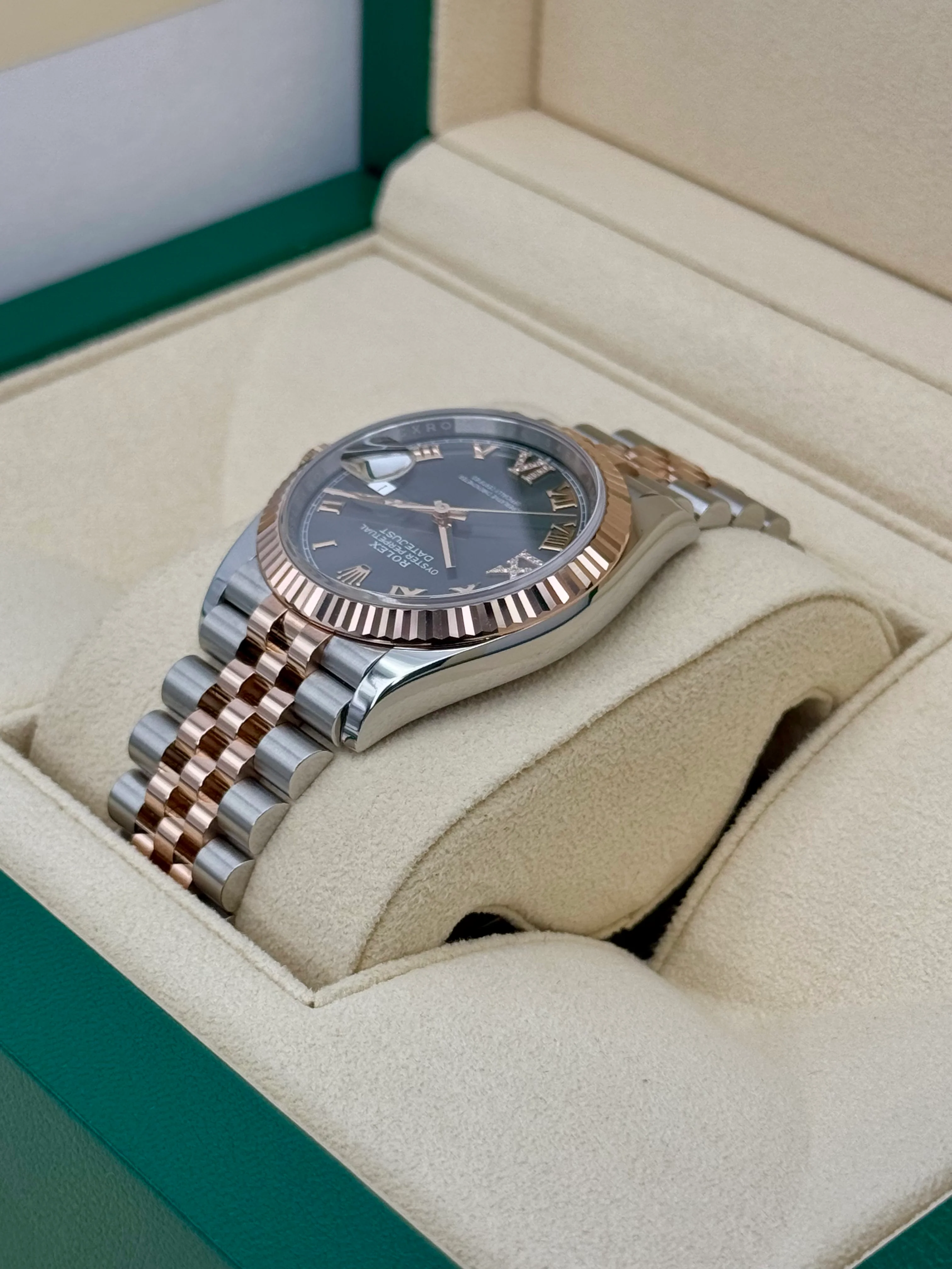 NEW 2025 Rolex Datejust 36mm 126231 Two-Tone Jubilee Slate Rhodium Diamond Dial - Image 7