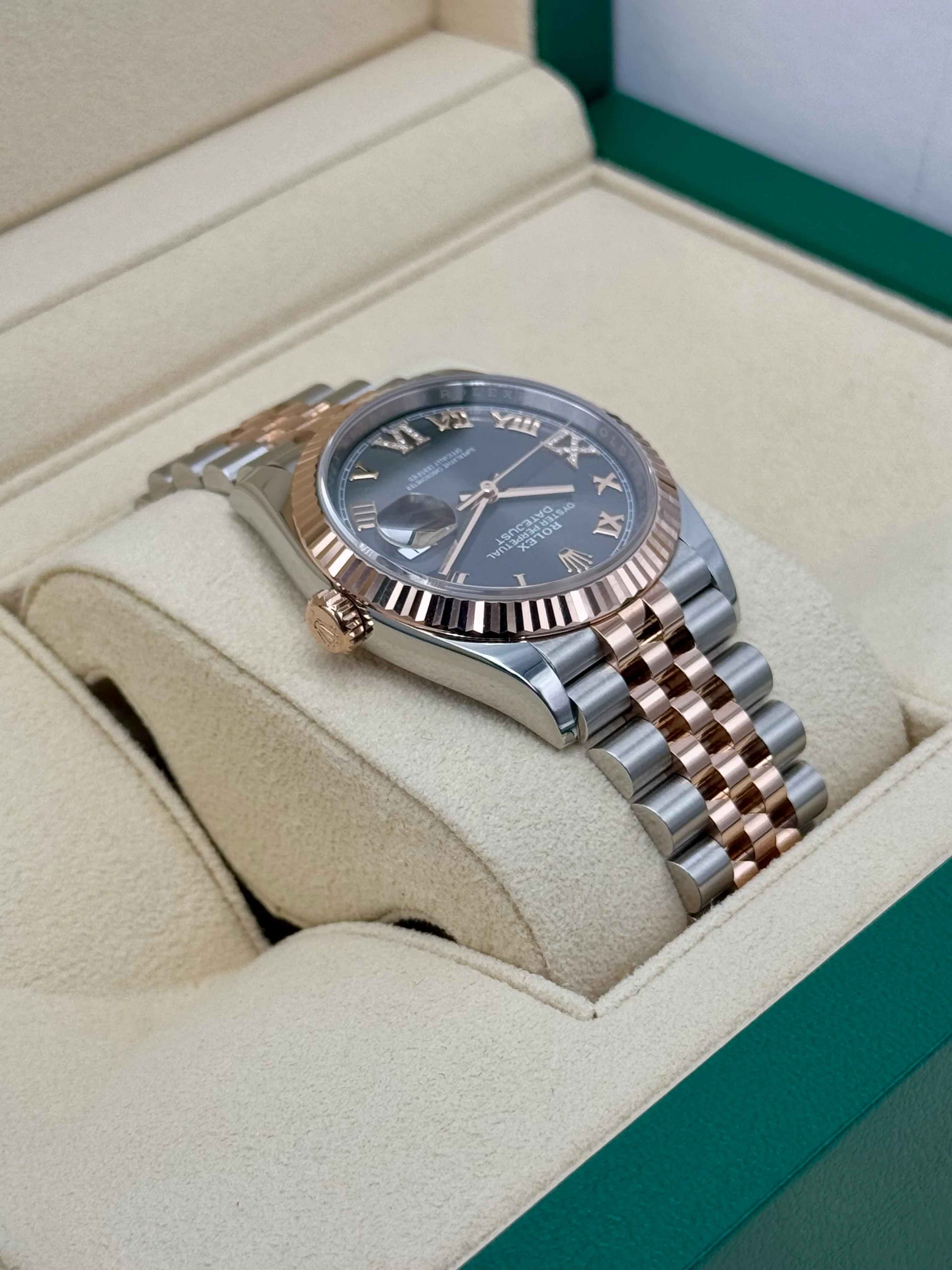 NEW 2025 Rolex Datejust 36mm 126231 Two-Tone Jubilee Slate Rhodium Diamond Dial - Image 8