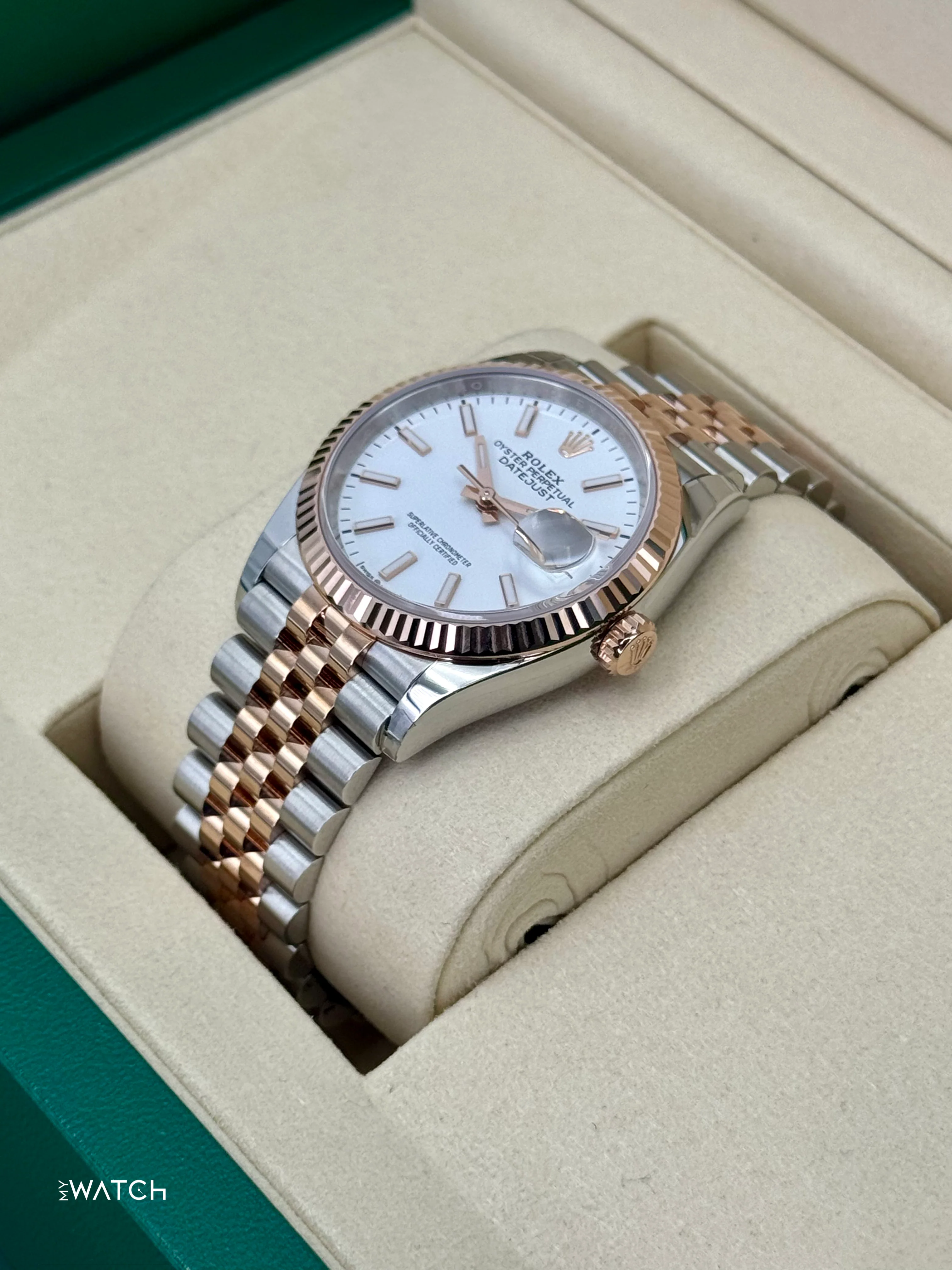 NEW 2025 Rolex Datejust 36mm 126231 Two-Tone Jubilee White Dial - Image 5