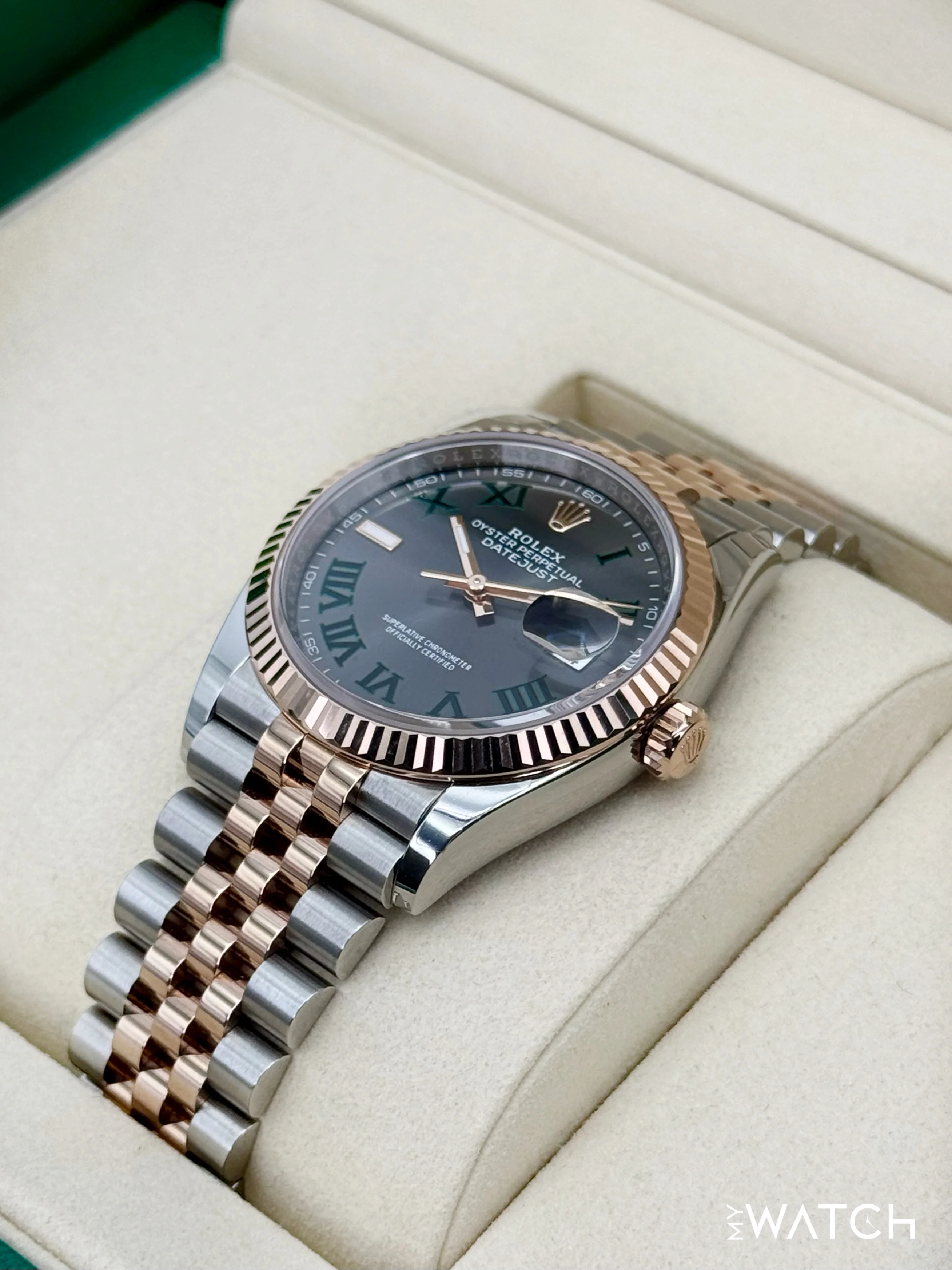 NEW 2025 Rolex Datejust 36mm 126231 Two-Tone Jubilee Wimbledon Dial (STICKERED) - Image 5