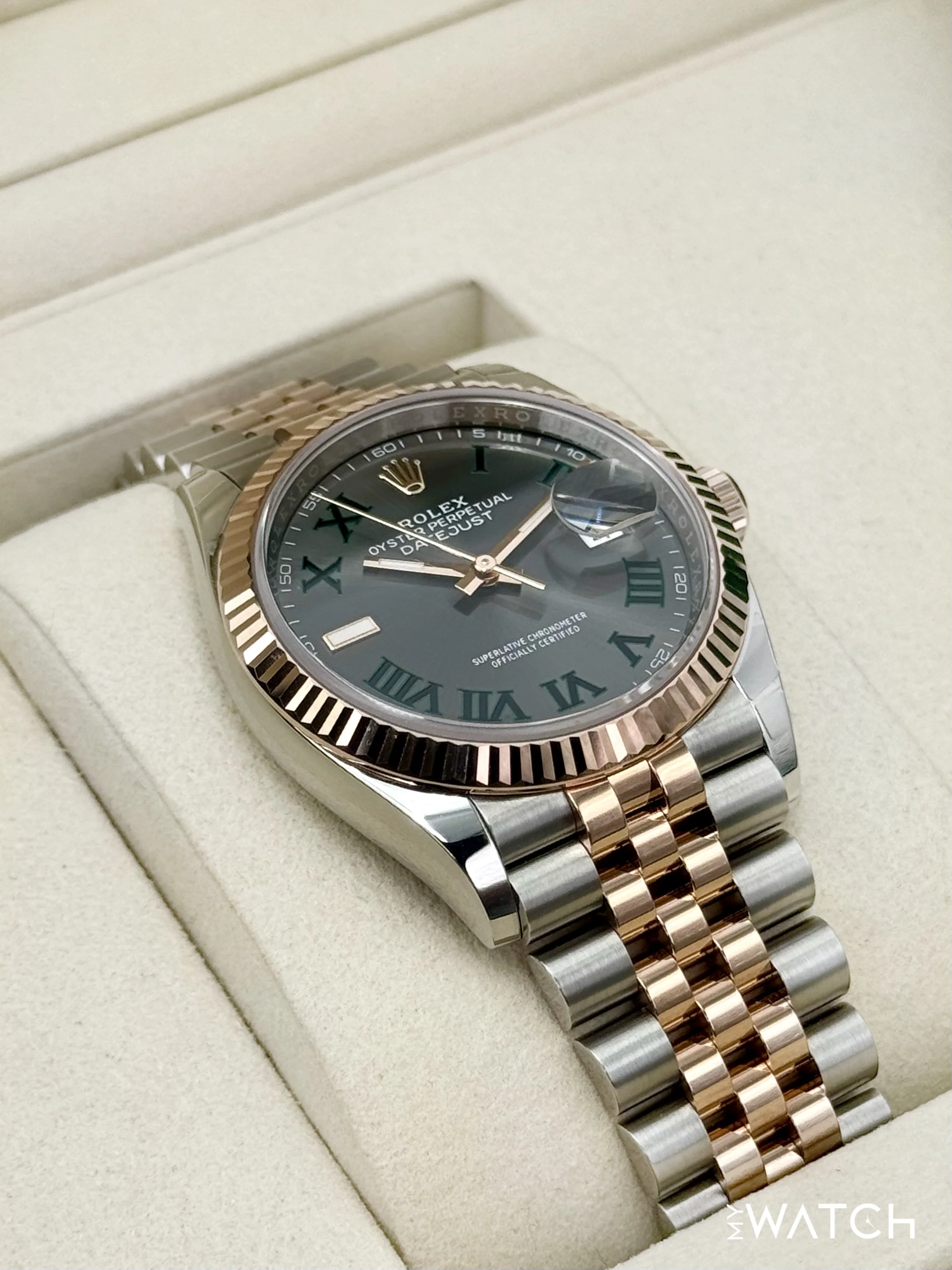 NEW 2025 Rolex Datejust 36mm 126231 Two-Tone Jubilee Wimbledon Dial (STICKERED) - Image 6