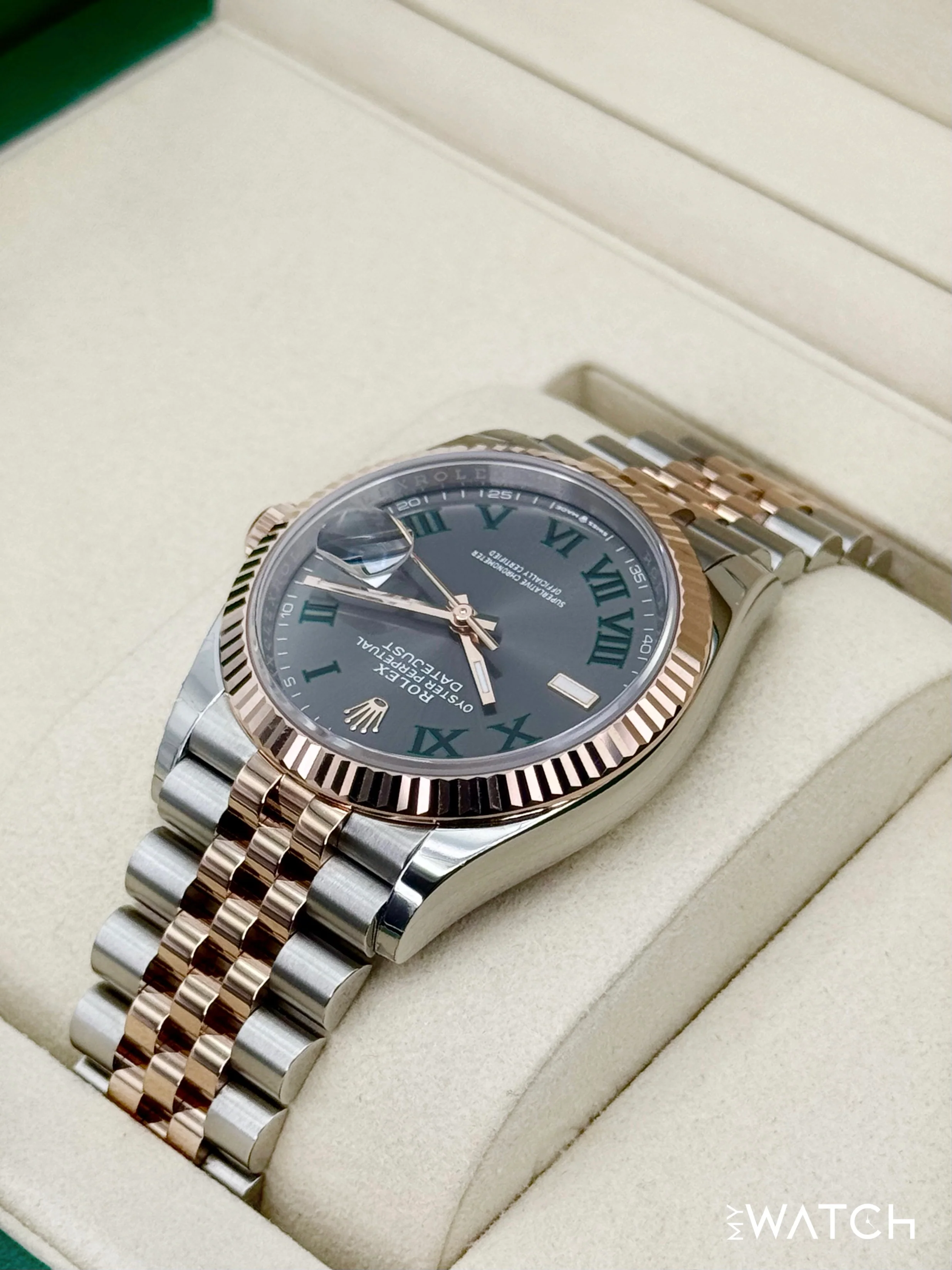 NEW 2025 Rolex Datejust 36mm 126231 Two-Tone Jubilee Wimbledon Dial (STICKERED) - Image 7