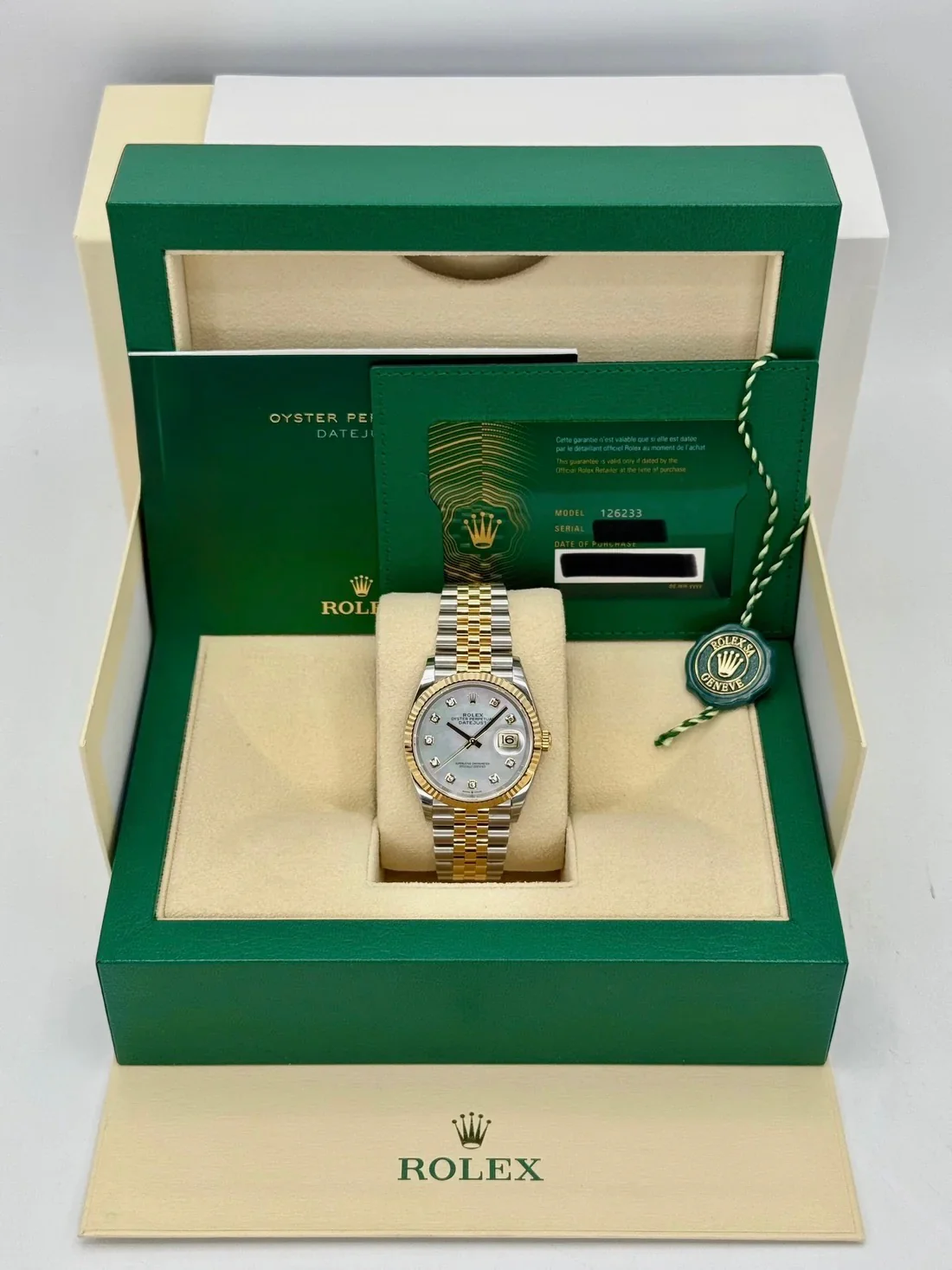 NEW 2025 Rolex Datejust 36mm 126233 Mother of Pearl Diamond Dial - Image 9