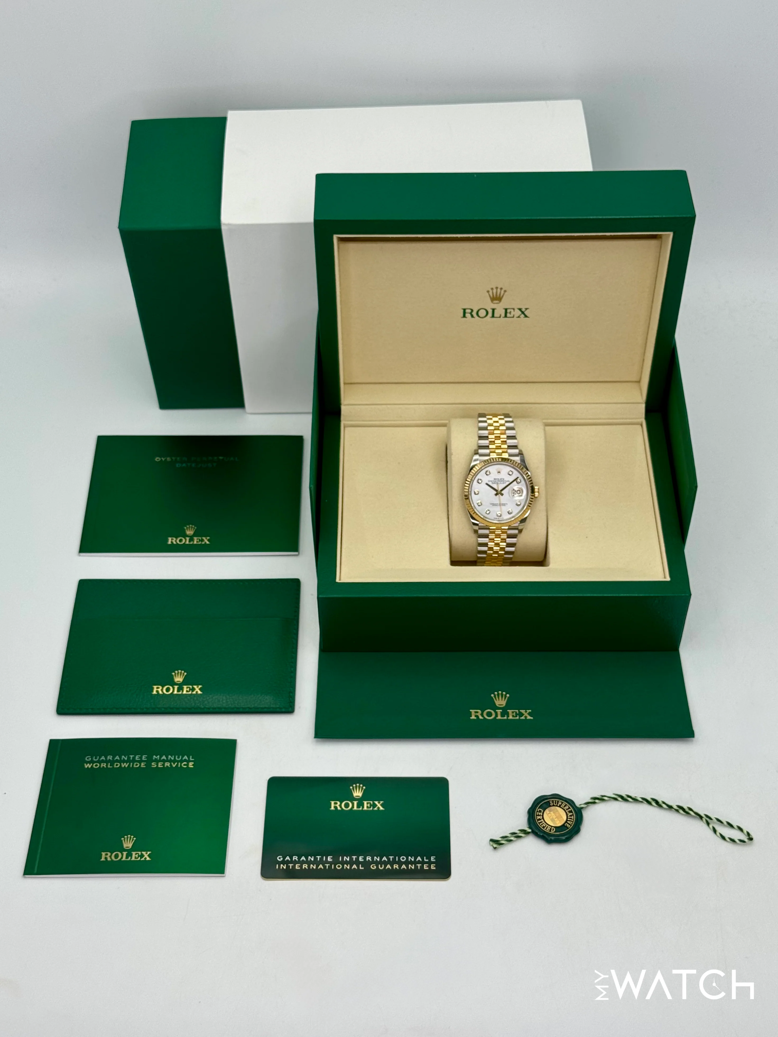 2025 Rolex Datejust 36mm 126233 Mother of Pearl Diamond Dial - Image 10