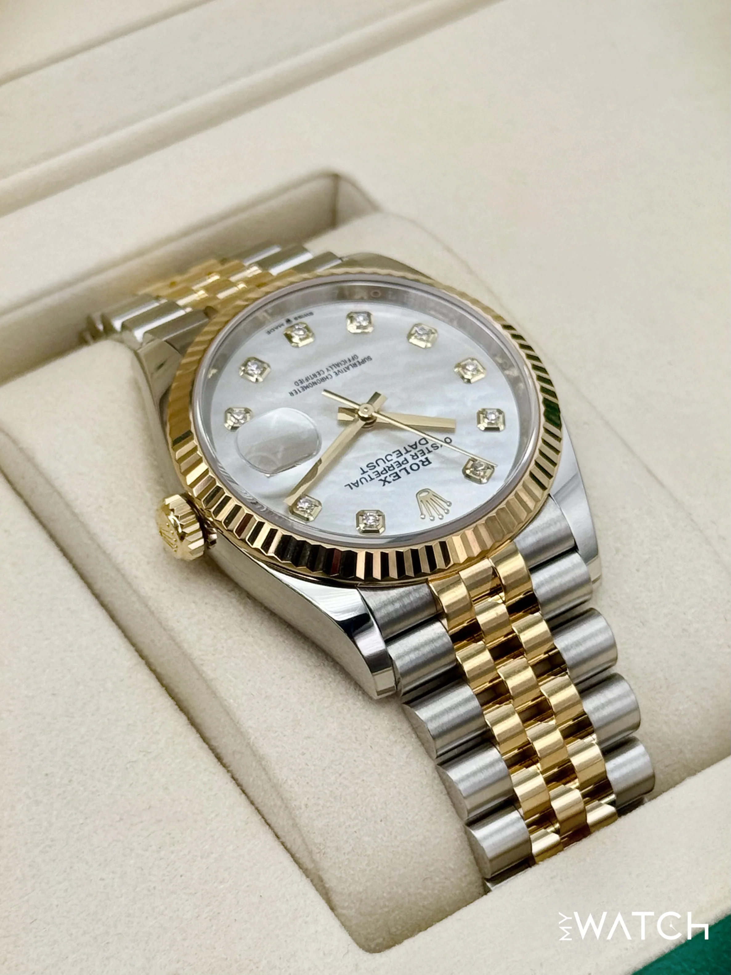 2025 Rolex Datejust 36mm 126233 Mother of Pearl Diamond Dial - Image 8