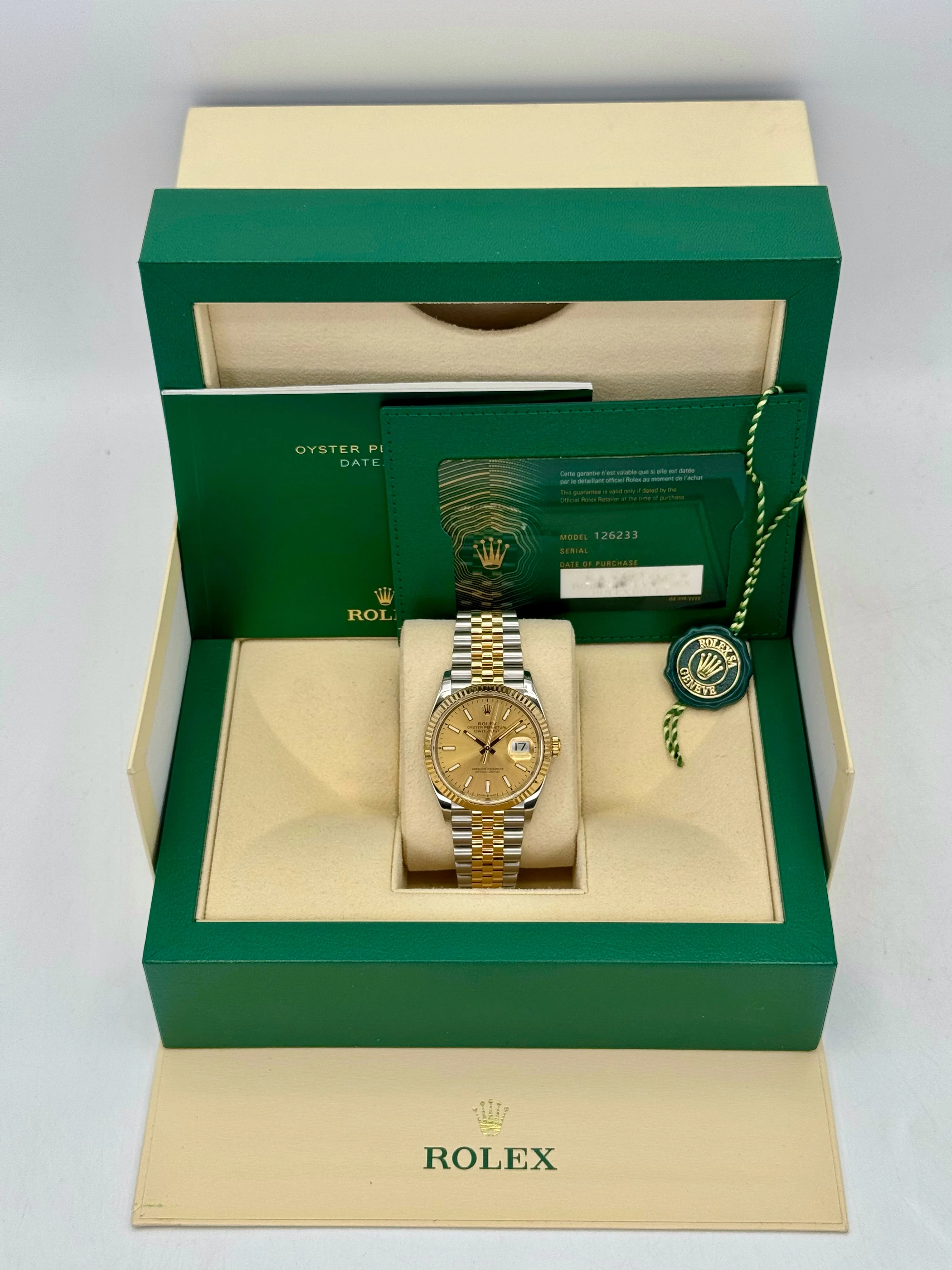 NEW 2025 Rolex Datejust 36mm 126233 Two-Tone Champagne Dial - Image 5
