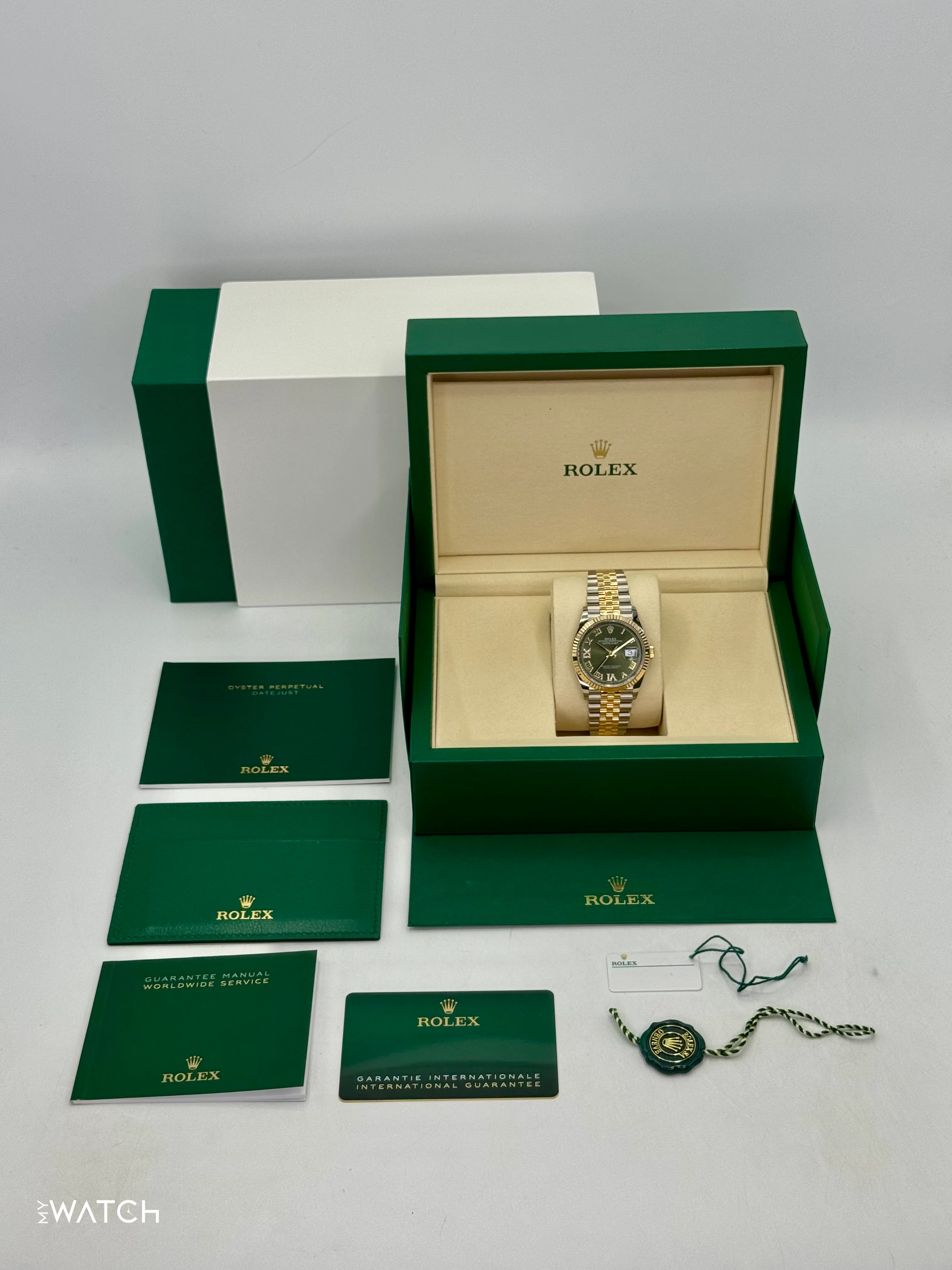 NEW 2025 Rolex Datejust 36mm 126233 Two-Tone Jubilee Green Diamond Dial - Image 10