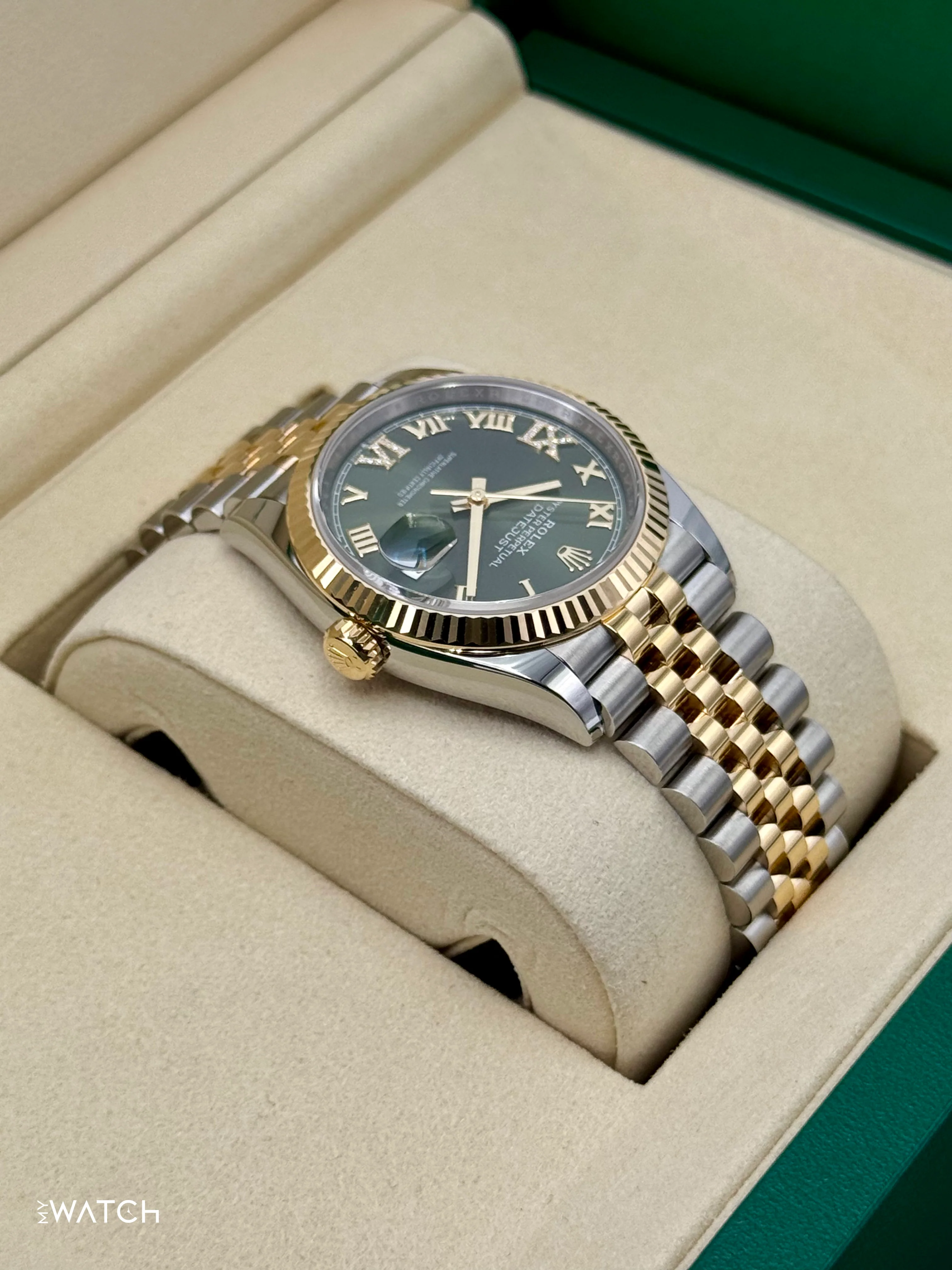 NEW 2025 Rolex Datejust 36mm 126233 Two-Tone Jubilee Green Diamond Dial - Image 8