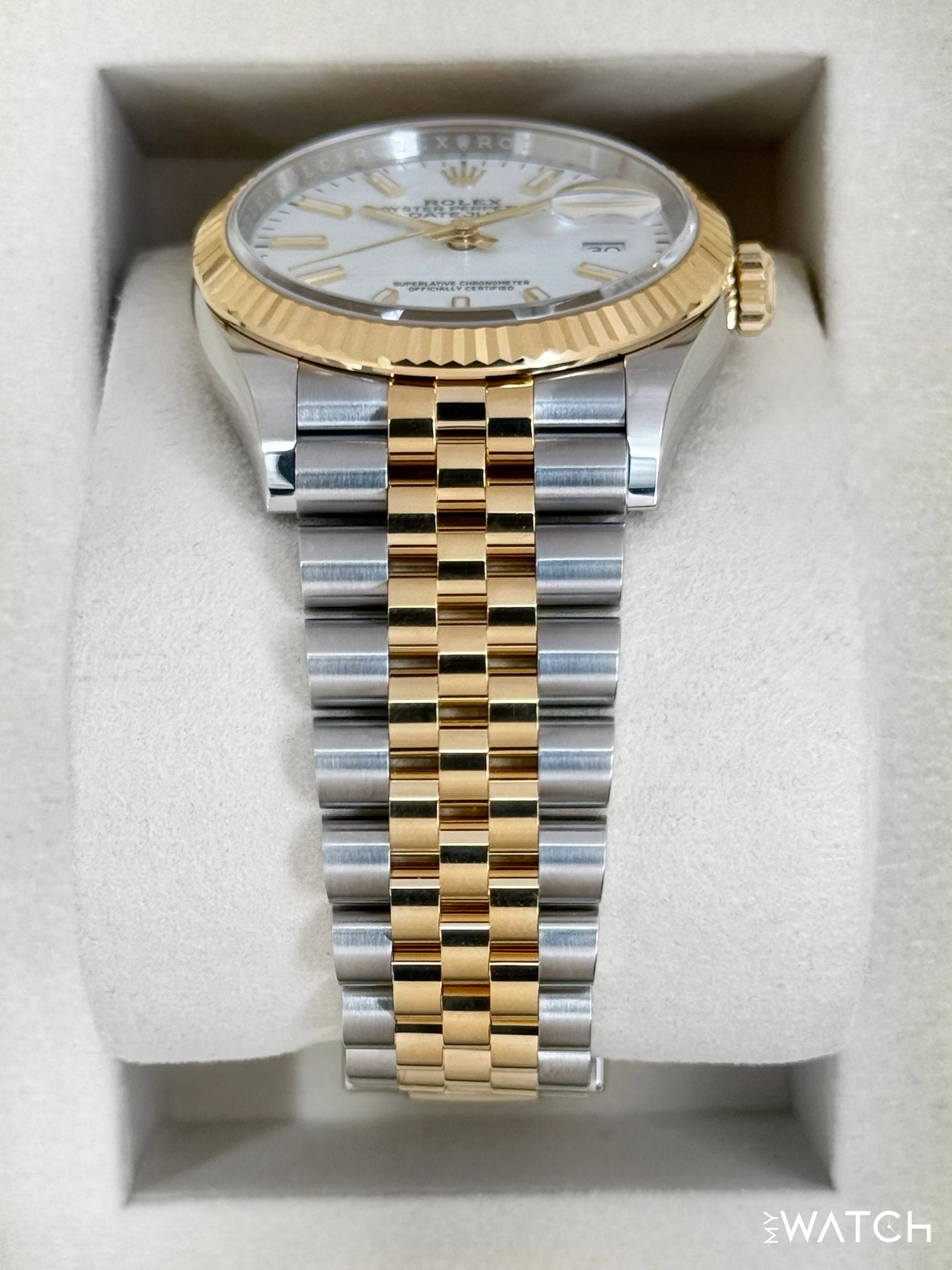 NEW 2025 Rolex Datejust 36mm 126233 Two-Tone Jubilee White Dial (STICKERED) - Image 3