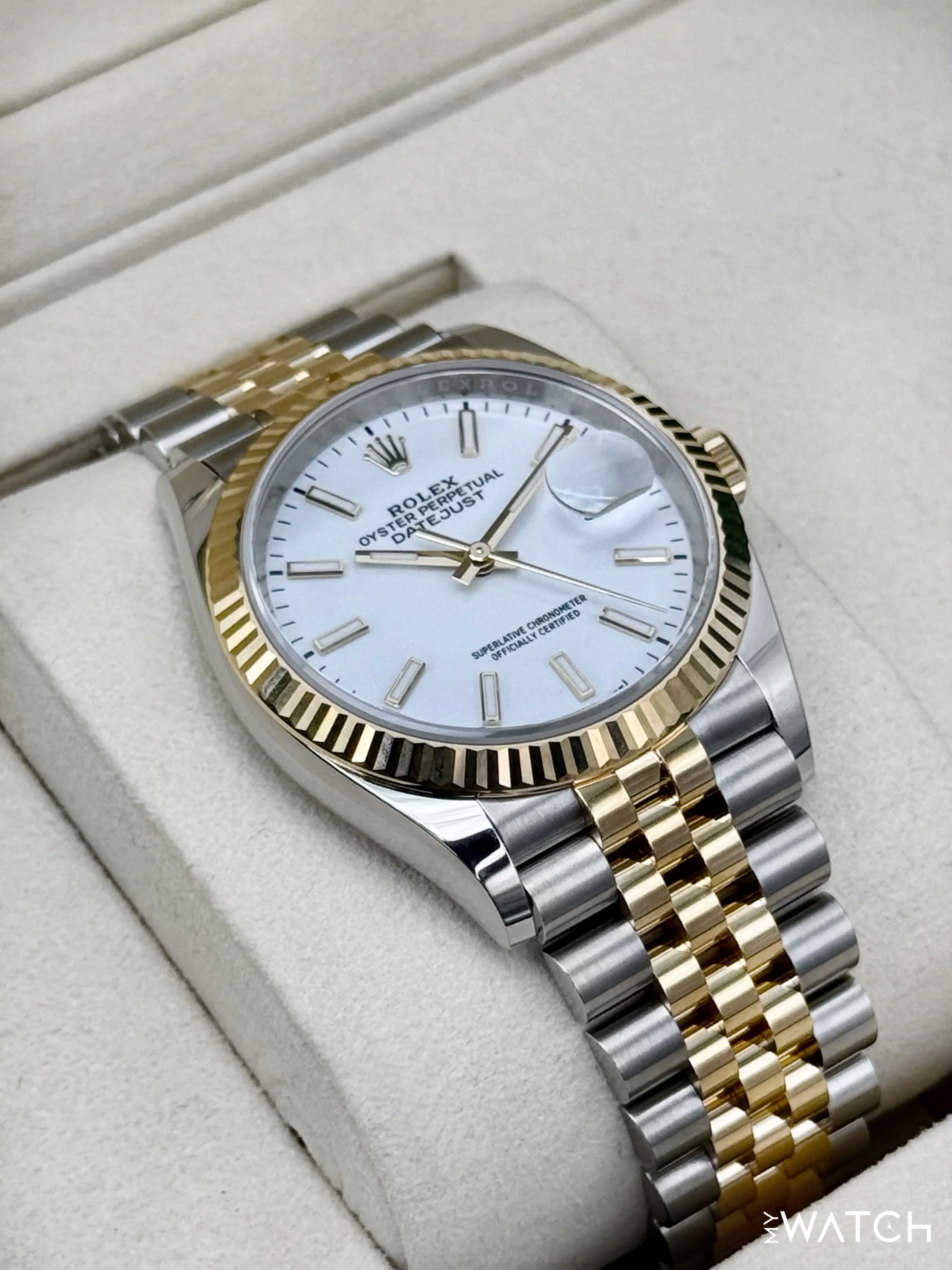 NEW 2025 Rolex Datejust 36mm 126233 Two-Tone Jubilee White Dial (STICKERED) - Image 6