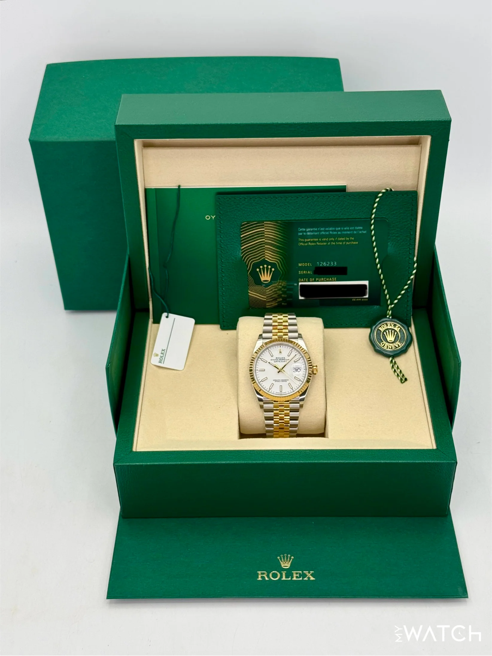 NEW 2025 Rolex Datejust 36mm 126233 Two-Tone Jubilee White Dial (STICKERED) - Image 9