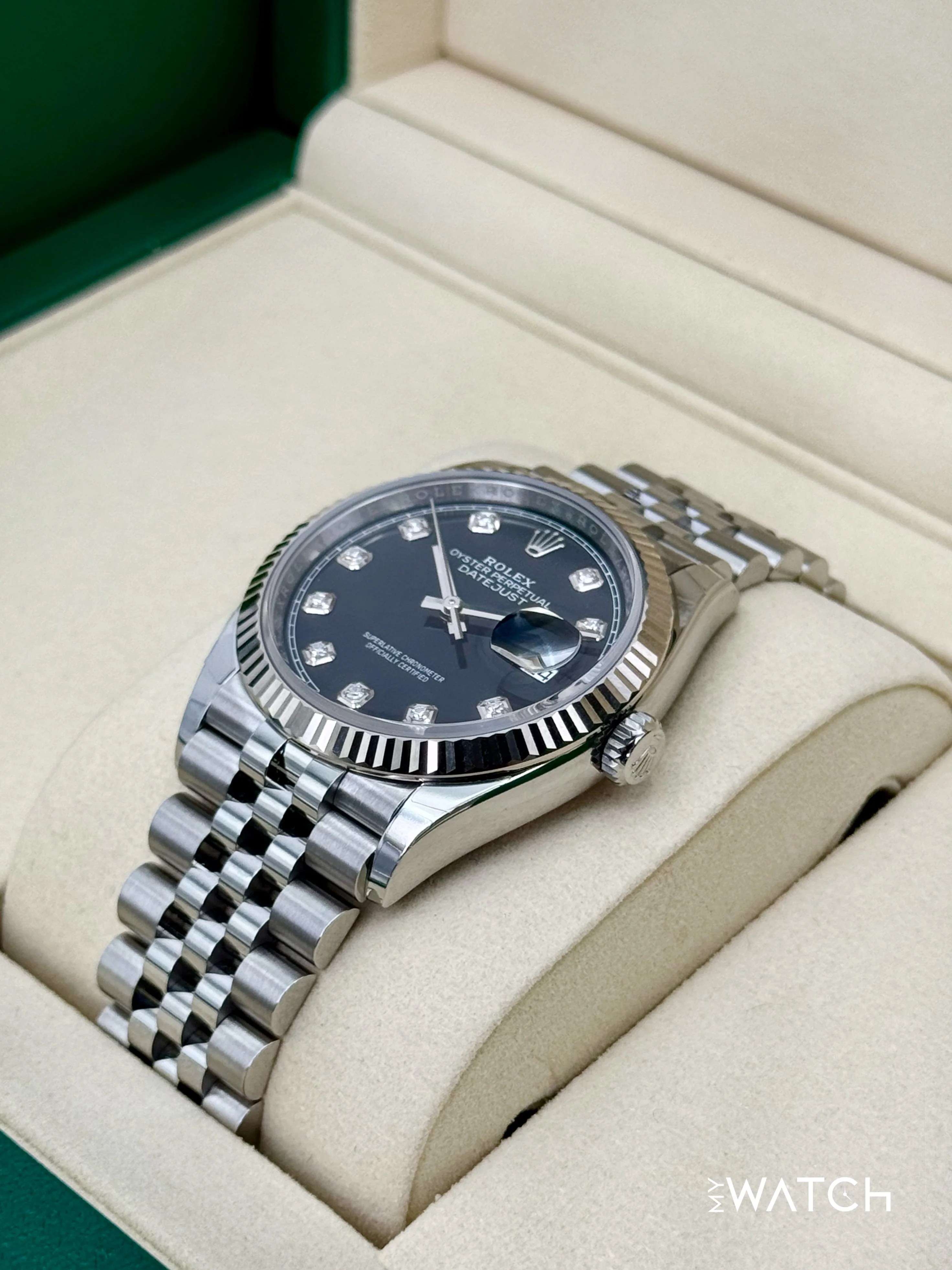 NEW 2025 Rolex Datejust 36mm 126234 Jubilee Black Diamond Dial - Image 5