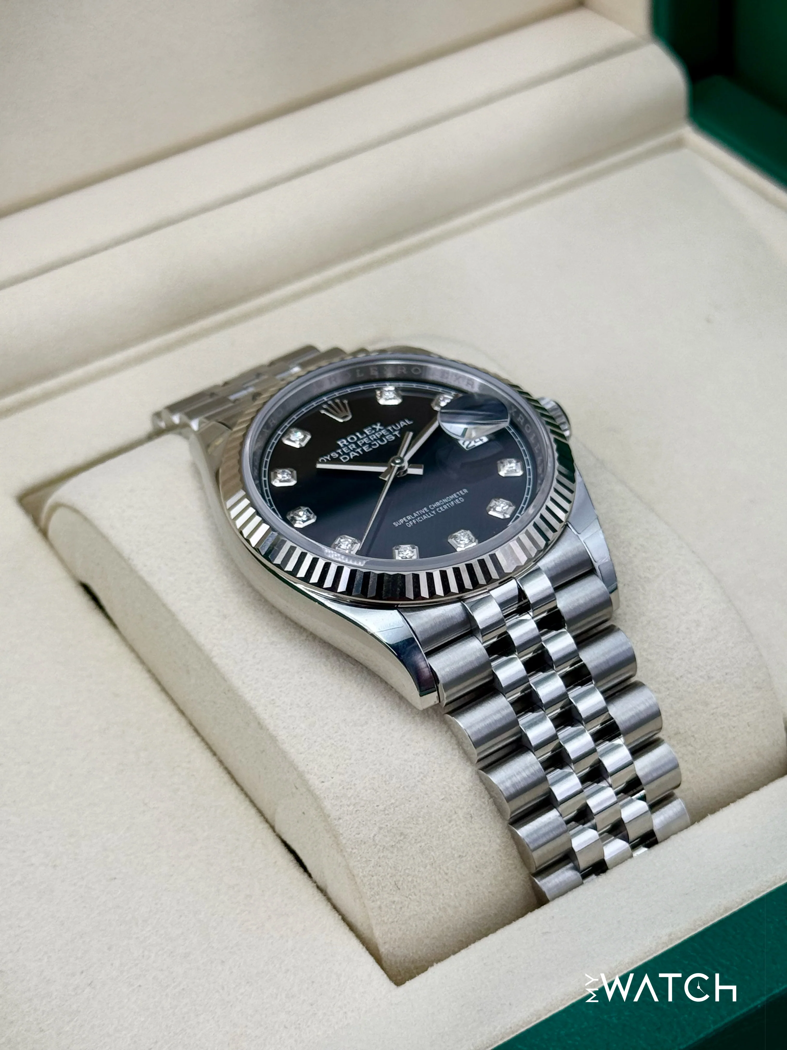 NEW 2025 Rolex Datejust 36mm 126234 Jubilee Black Diamond Dial - Image 6