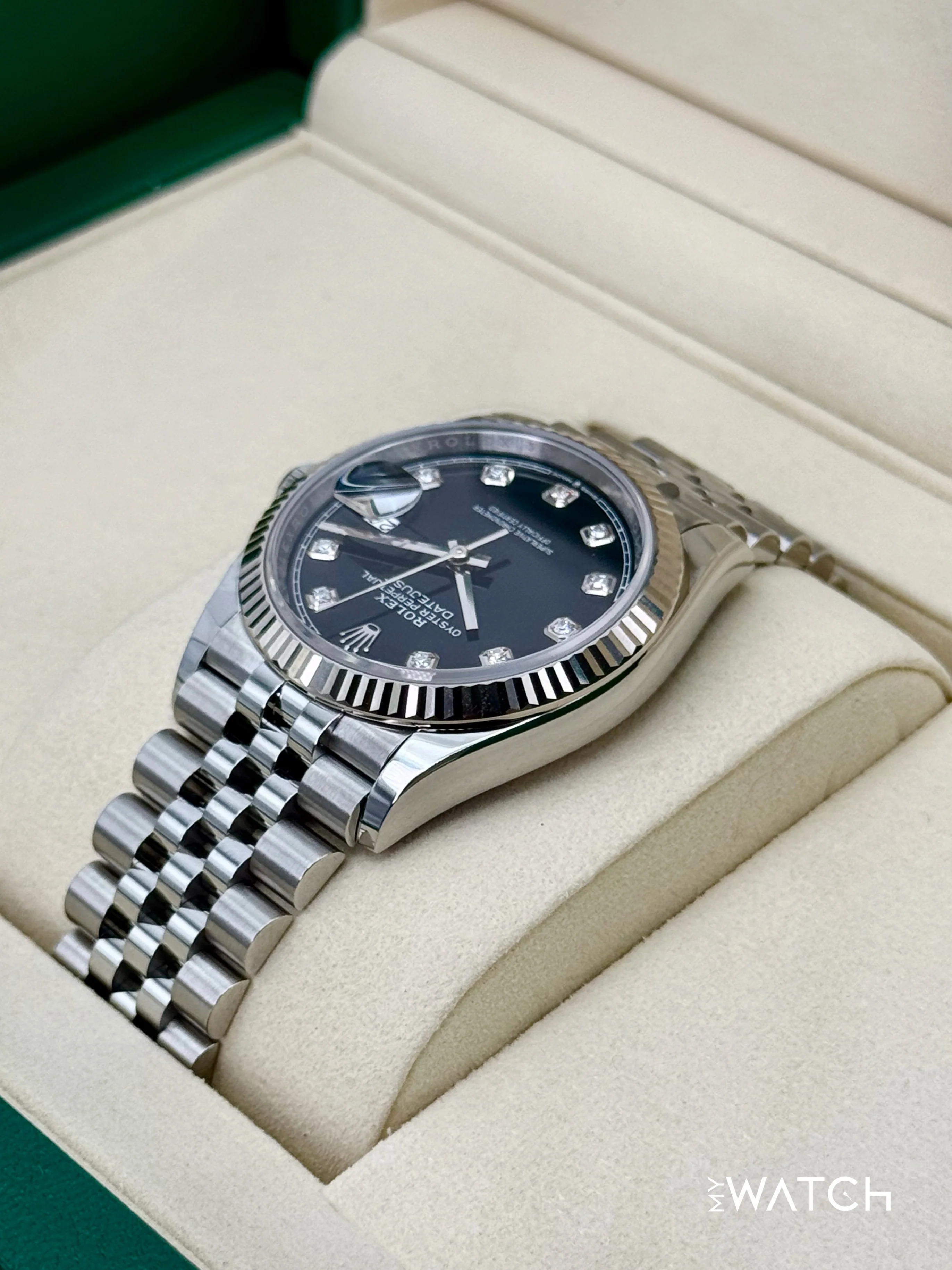 NEW 2025 Rolex Datejust 36mm 126234 Jubilee Black Diamond Dial - Image 7