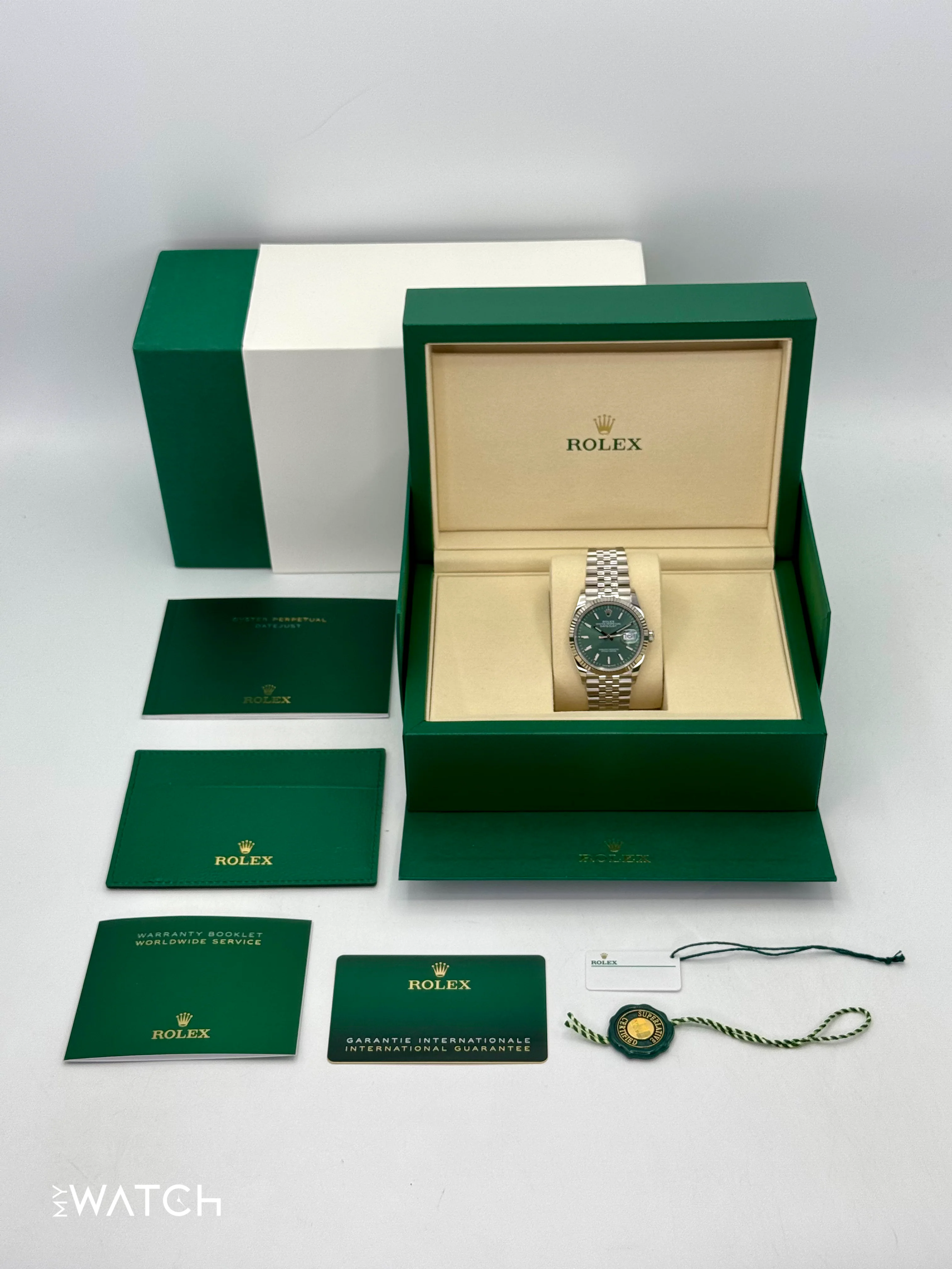 NEW 2025 Rolex Datejust 36mm 126234 Jubilee Green Dial - Image 10