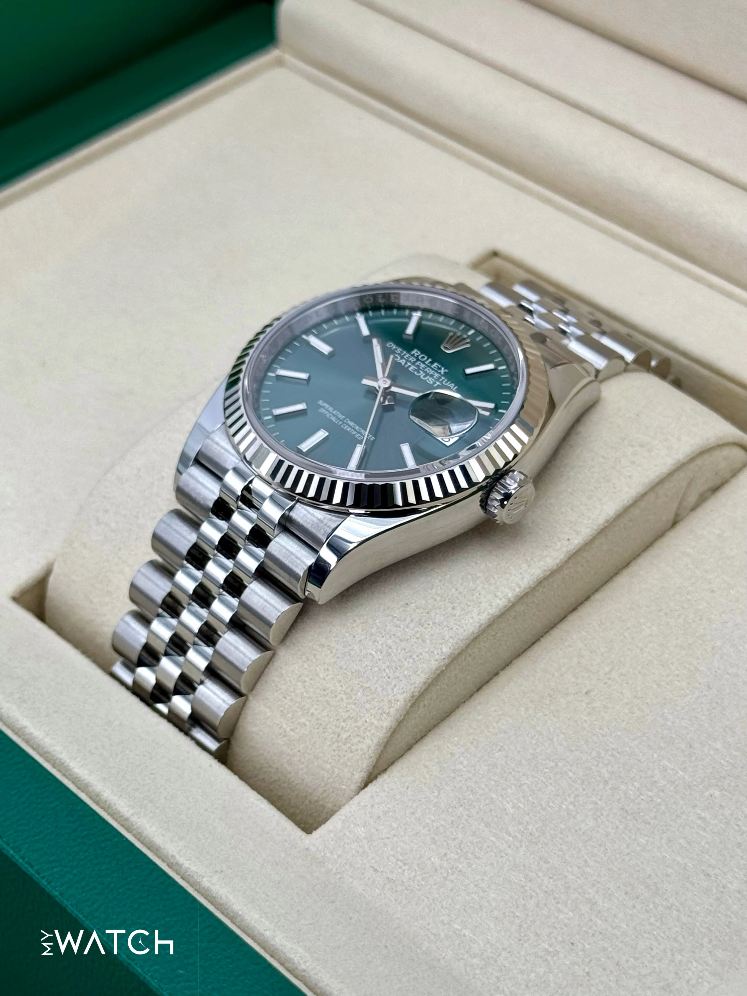 NEW 2025 Rolex Datejust 36mm 126234 Jubilee Green Dial - Image 5