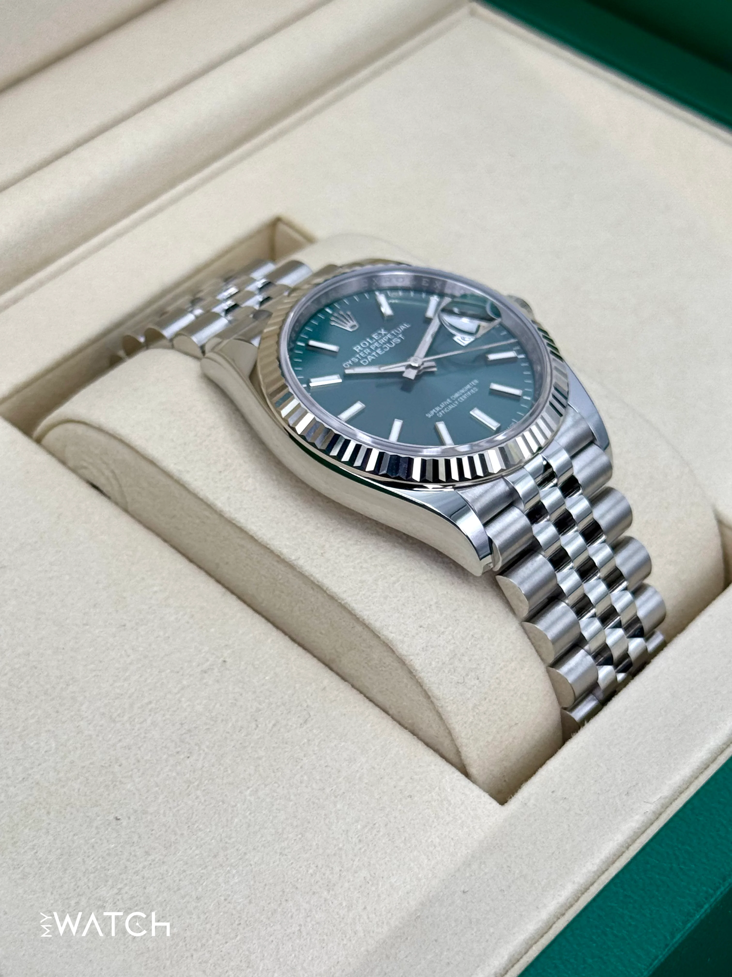 NEW 2025 Rolex Datejust 36mm 126234 Jubilee Green Dial - Image 6